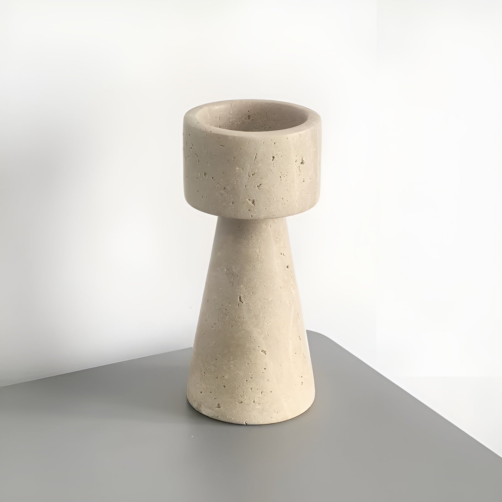 Marmorkerzenholder i Naturstein – Elegant og Dekorativ | Perfekt for Bord Bryllup og Hjem - Liten - Lysholdere