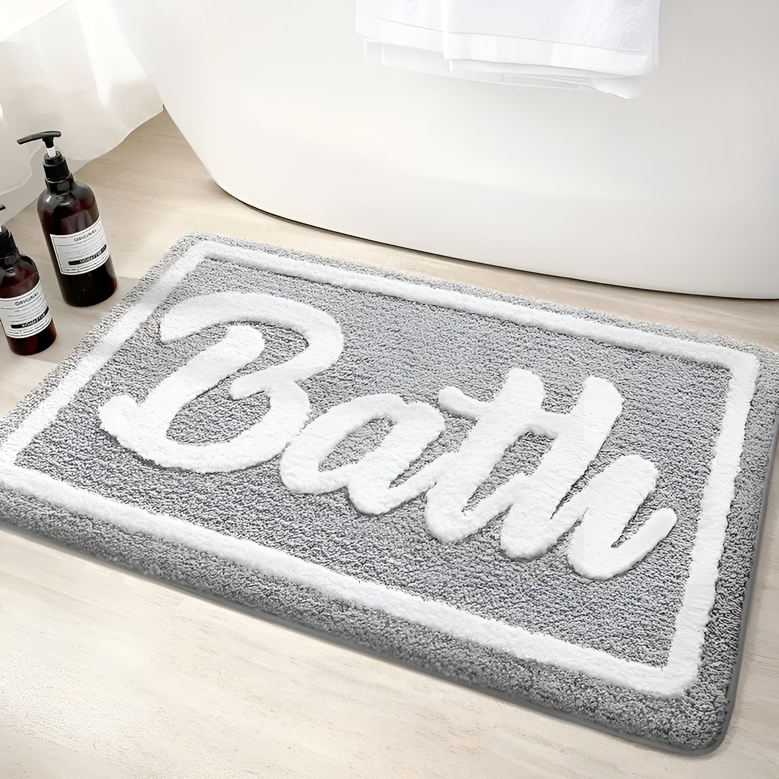 Mykt Baderomsteppe – Sklisikkert og Absorberende | Perfekt som Juledekor eller Gave