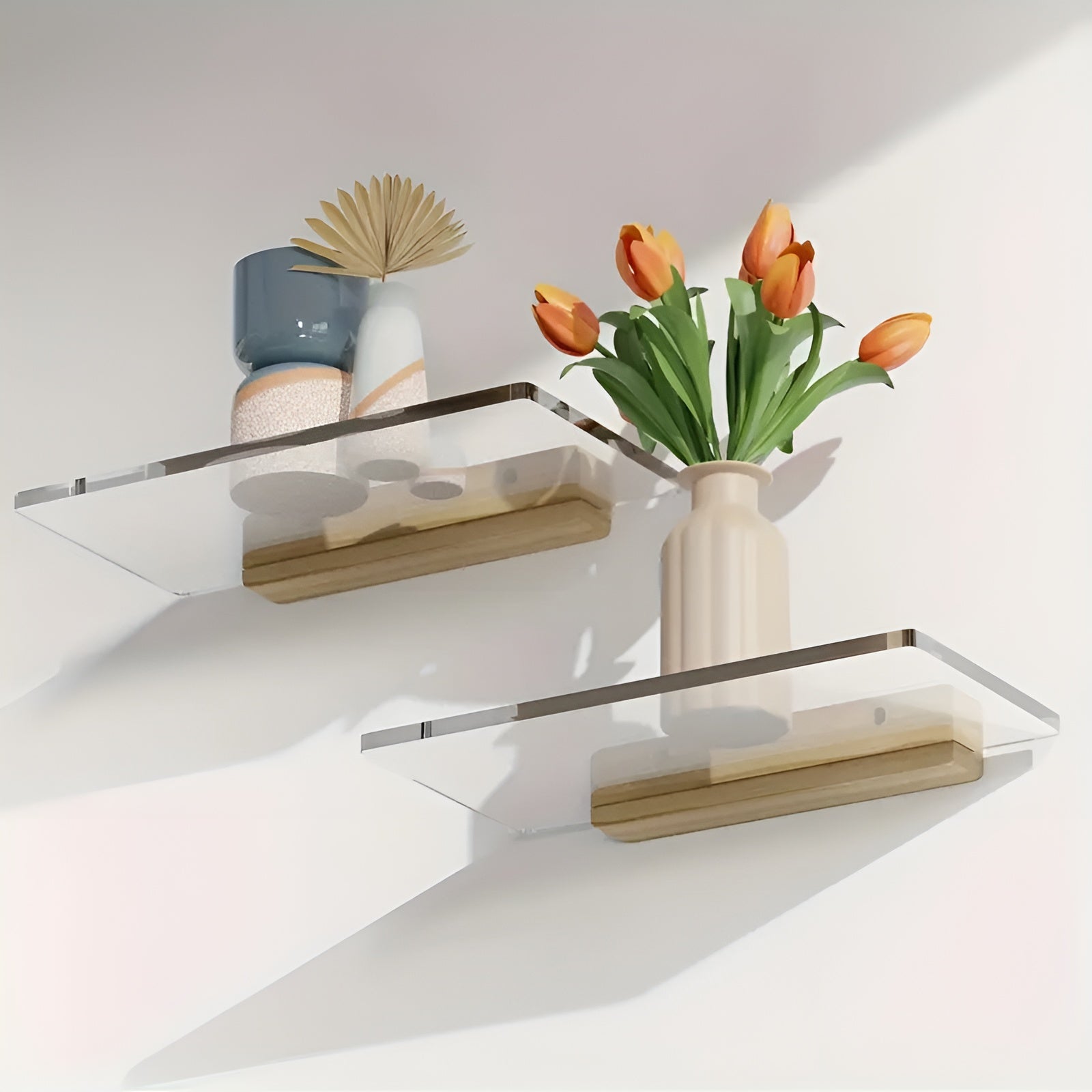 Unsichtbares Wandregal aus Acryl – Schwebendes Design für Bücher, Deko & Gewürze
