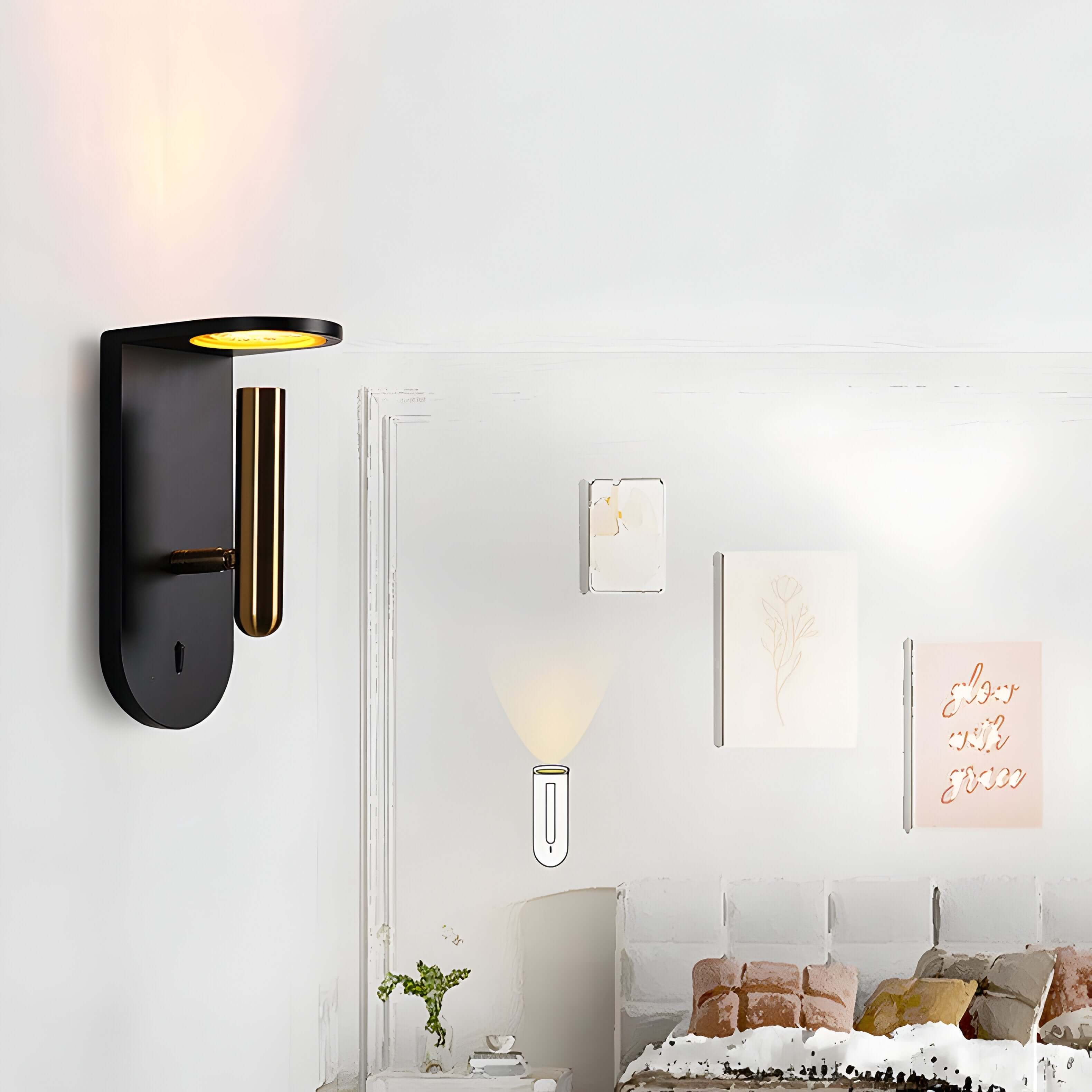 Glowla - Vegglampe med Flammeeffekt (LED)