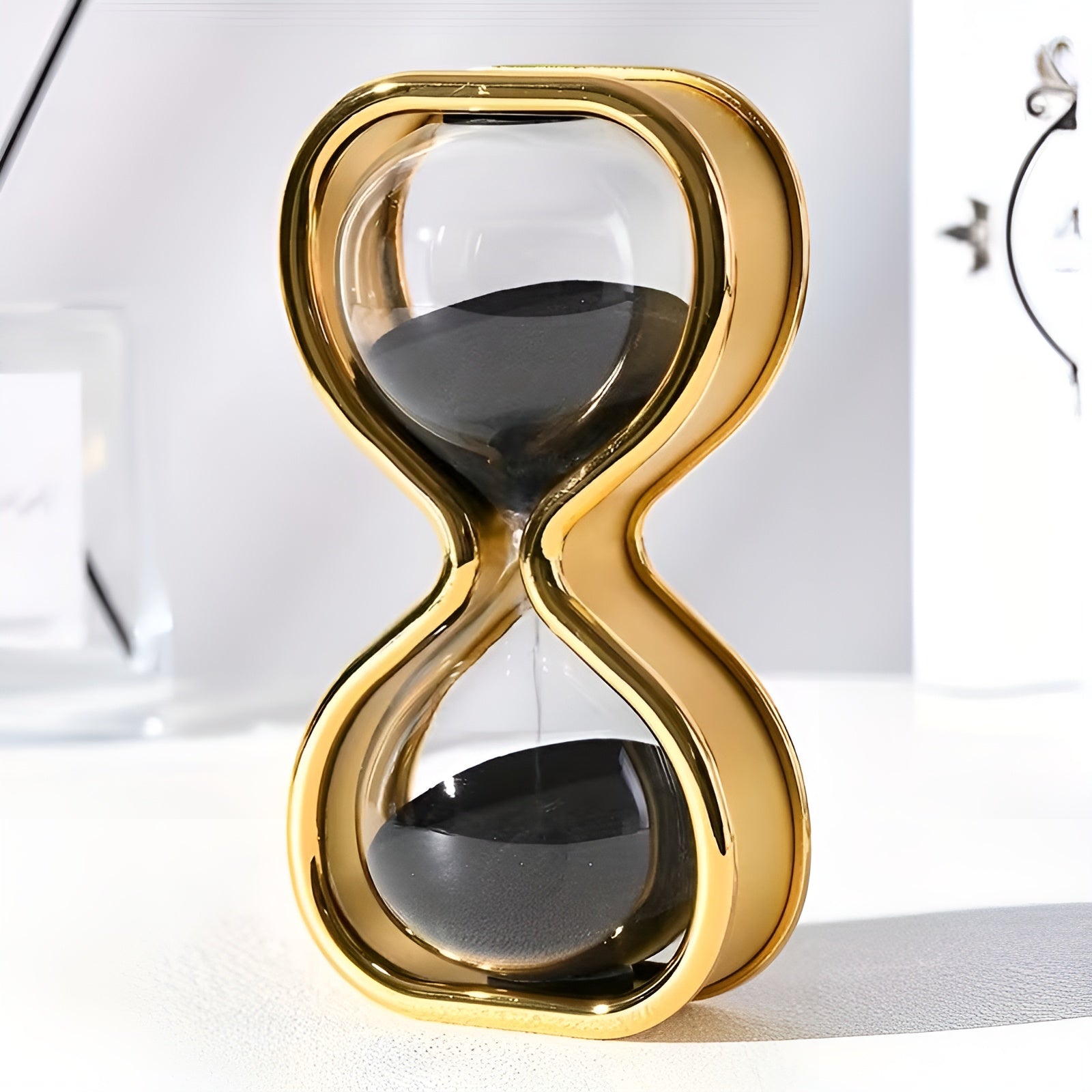 Sandglass med farget sand – Dekorativ og avslappende | Elegant metallramme ca. 30 min - Timeglass