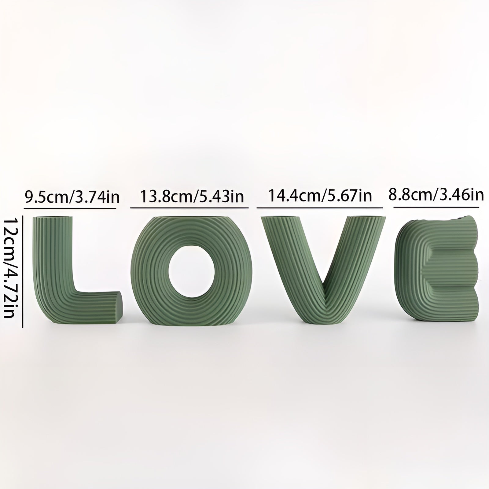 4-sett Med Dekorative Figurer Kjærlighet – Dekorativt Design I Plast | Perfekt Til Stuen, Hyllen Og Som Gave