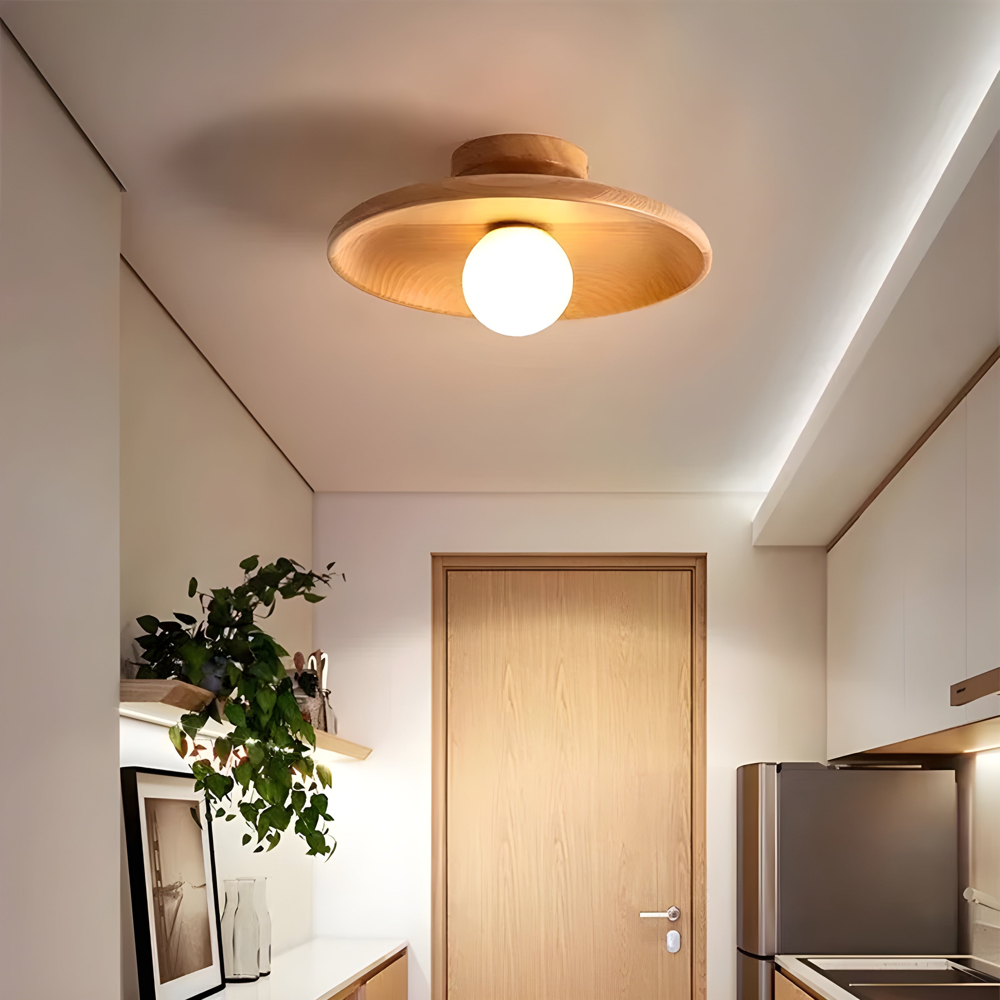 Bilde av Carins Taklampe i Tre – Stilren Eleganse for Moderne Hjem fra Velisse