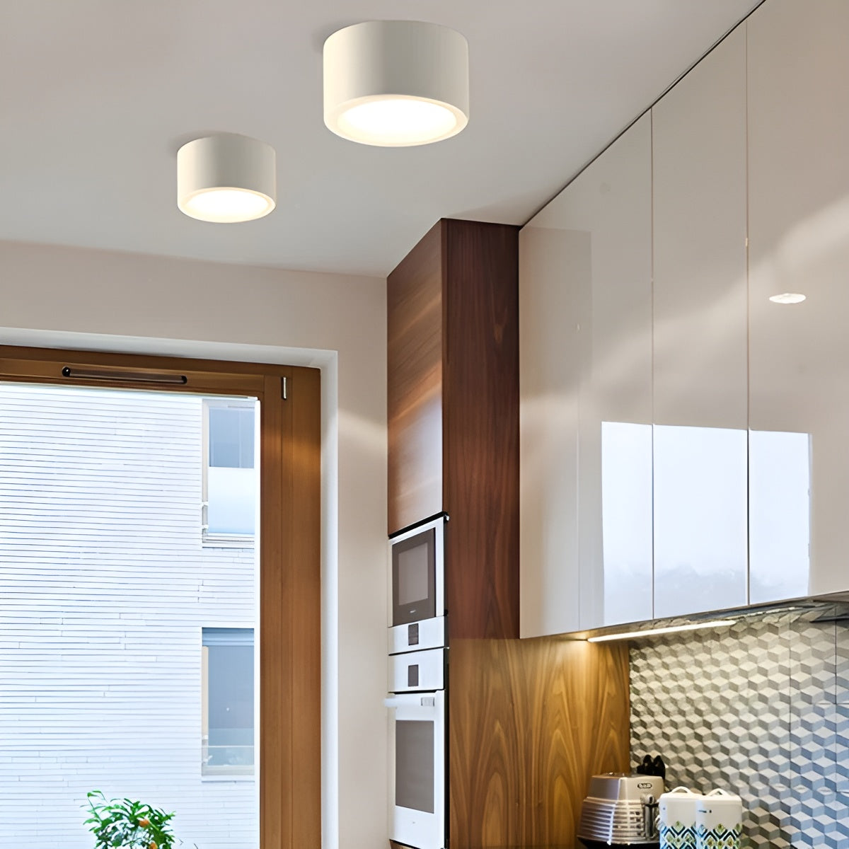 Moderne LED-Taklampe – Rund Design med Varmt Lys | Koselig Belysning til Alle Rom - Lysarmaturer for tak