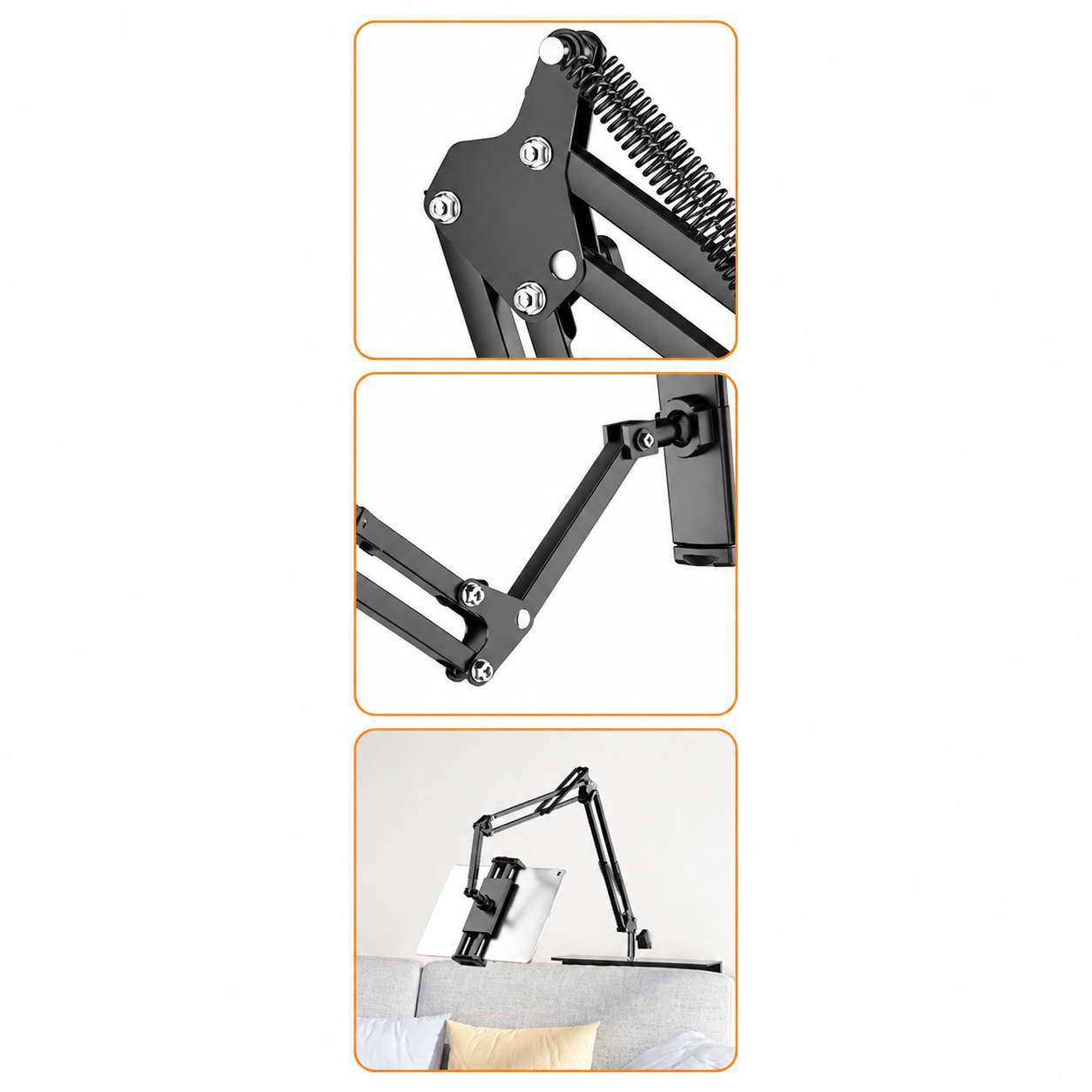 Bedmate Roterbar Enhetsholder – 360° Justerbar For Smarttelefon Og Nettbrett