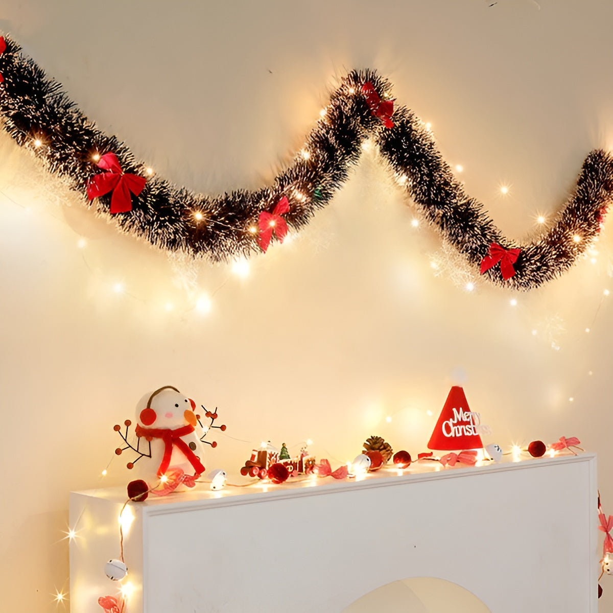 2-pakning LED-lysgirlander – Varmt Lys og Batteridrevet | Stemningsfull Julebelysning