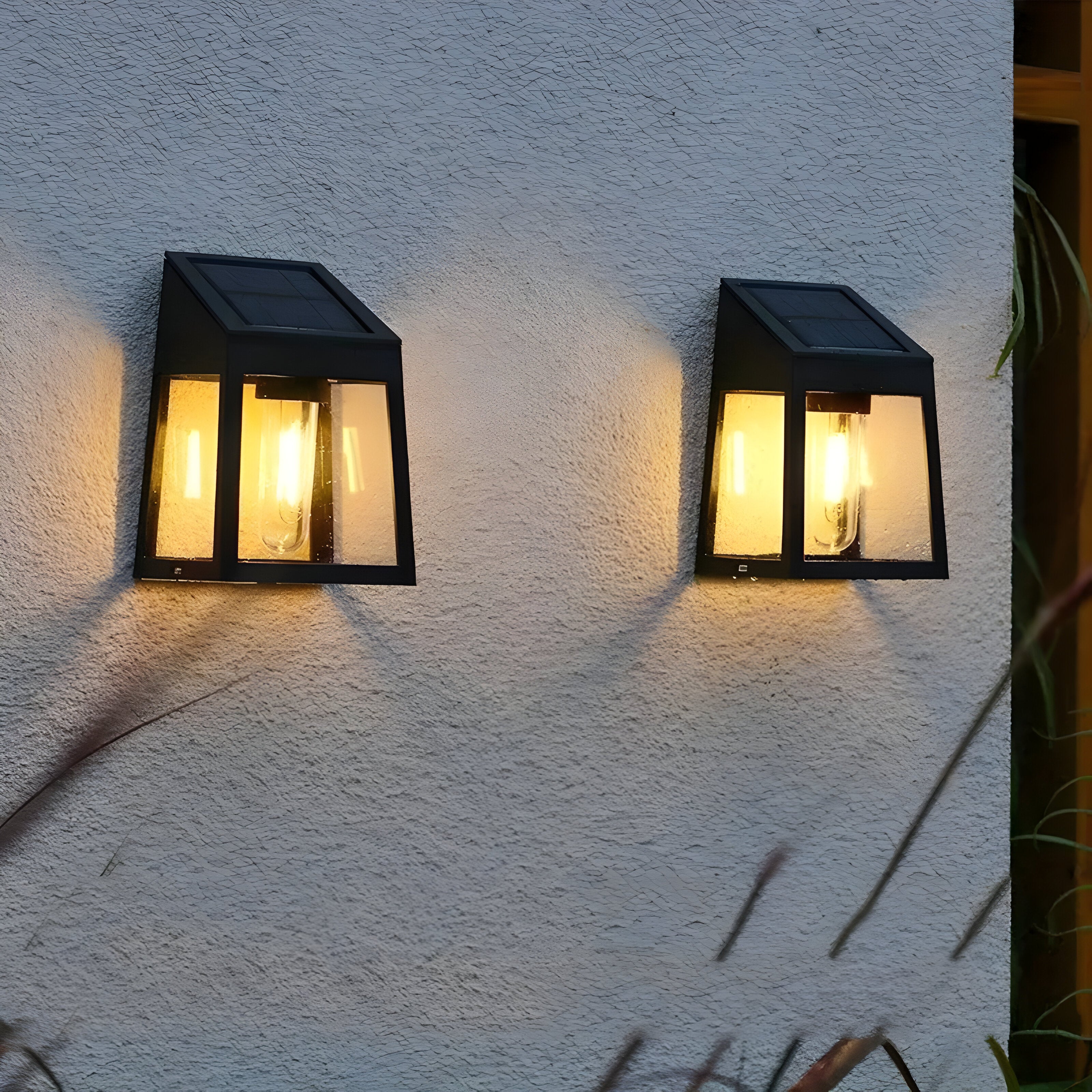 Solcellelamper - Oppladbare Led-hagelamper, Værbestandige Utelamper(2 stk)