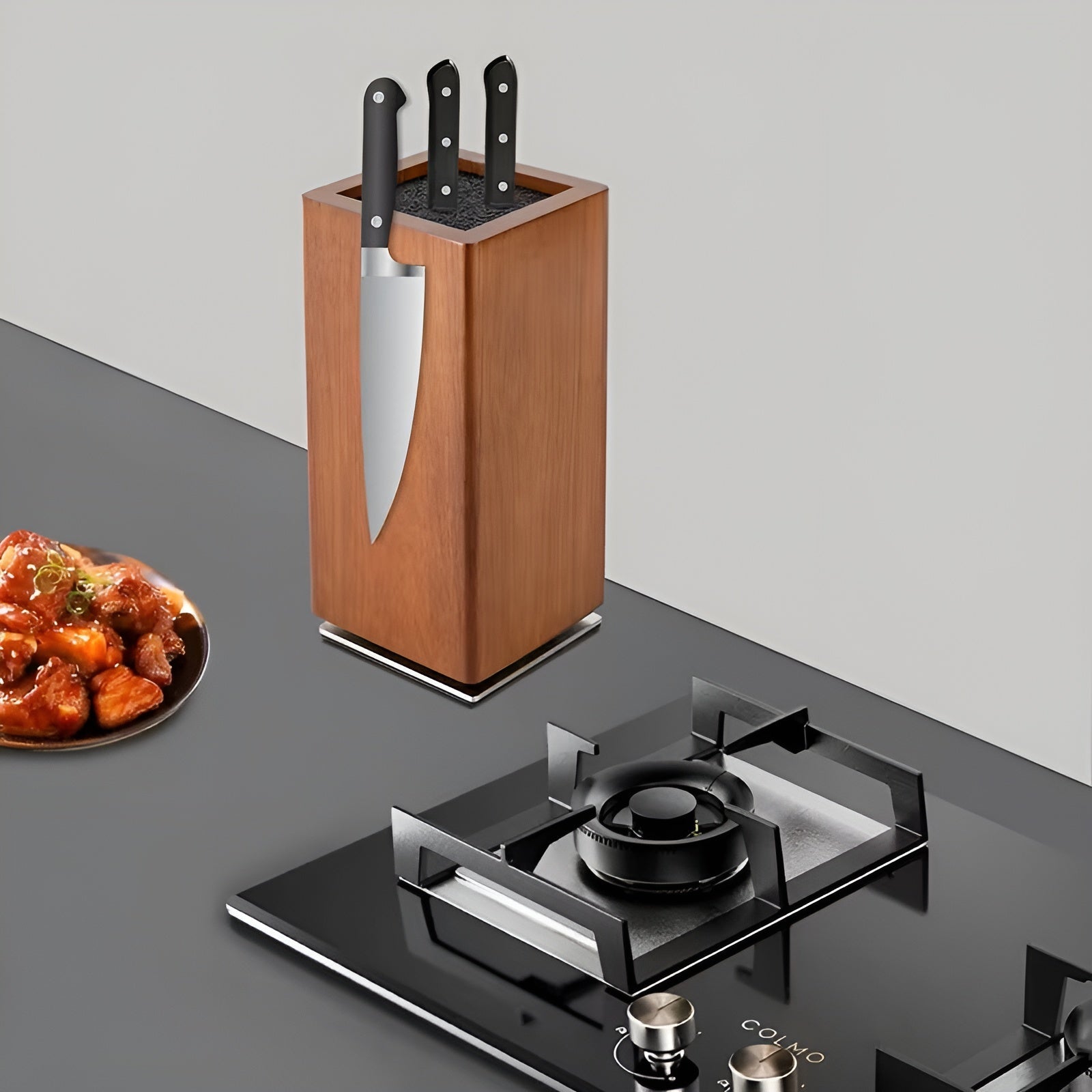 Magnetisk Knivblokk – 360° Roterbar og Plassbesparende | Sikker Knivoppbevaring på Kjøkkenet