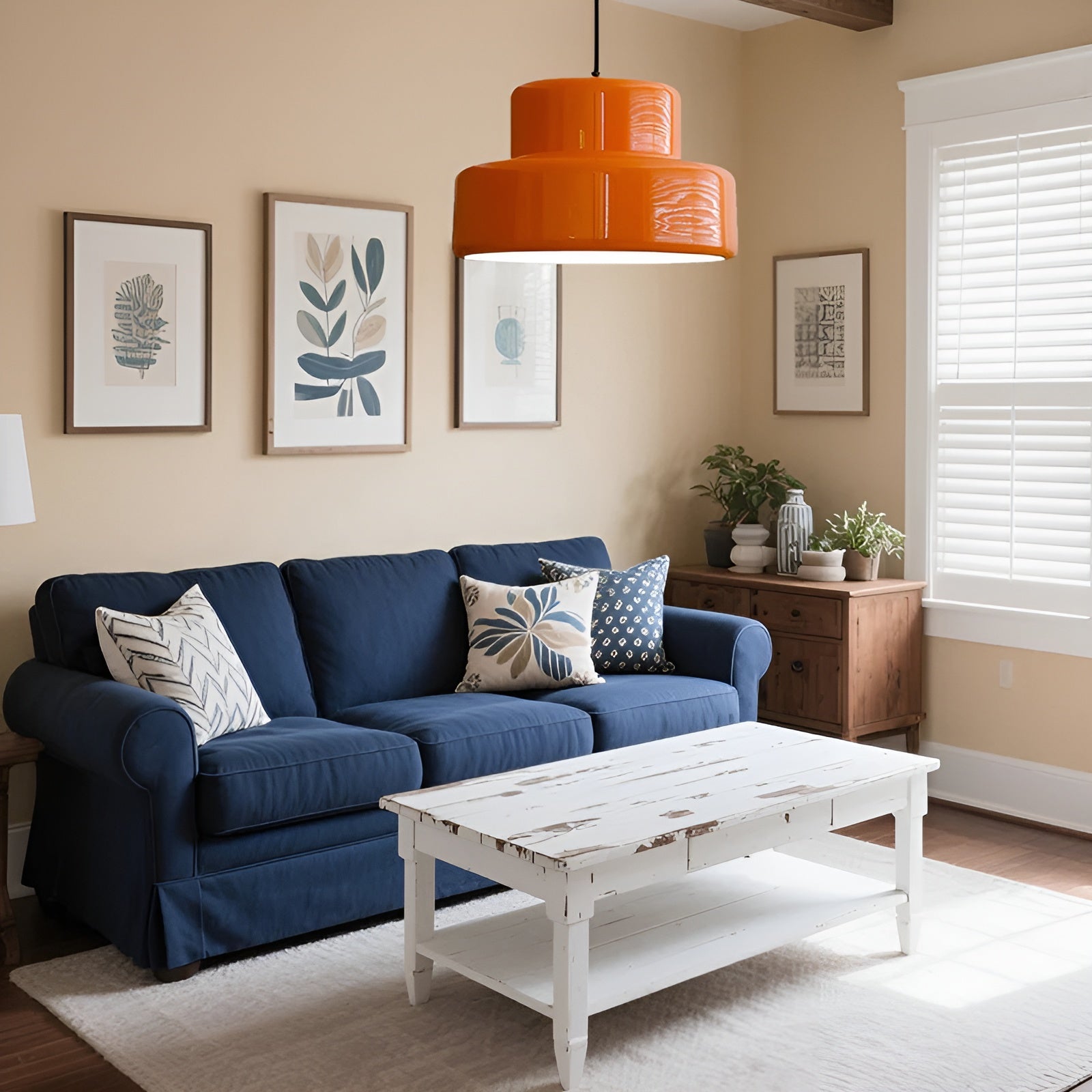 Bauhaus Hengende Lampe – Vintage-look I Oransje | Stilig Pendellampe Til Hjemmet Ditt