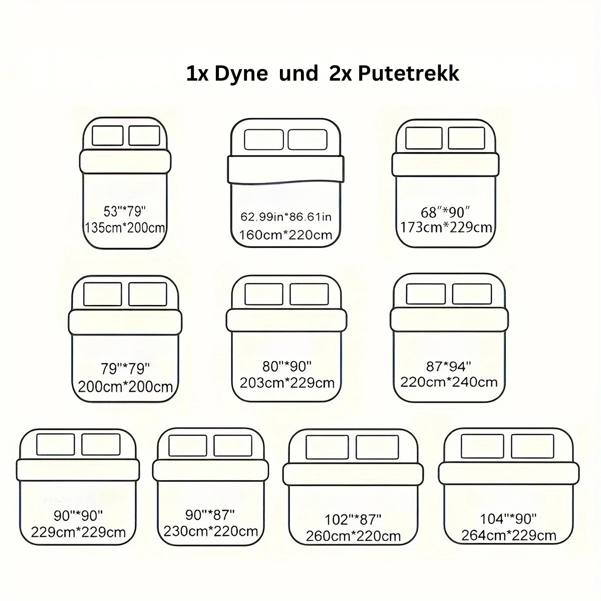 Dynetrekk - Blomster i bomull og Geometrisk mønster Sengesett