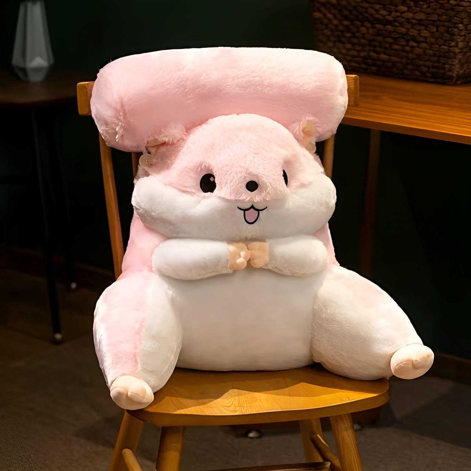 Søt Hamster-Lendestøttepute – Myk og Komfortabel | Avlastende Støtte for Rygg og Midje