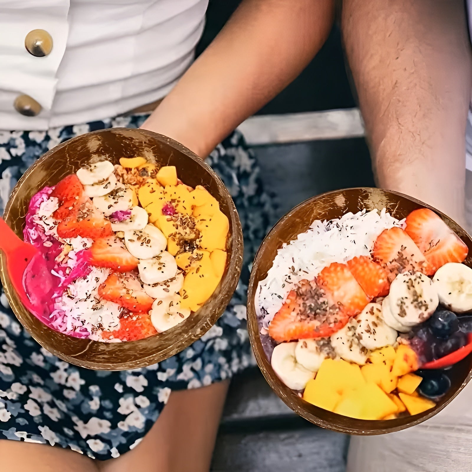 Håndlaget Kokosnøttskål – Naturlig Og Bærekraftig | Perfekt Til Smoothie-boller Salater Og Frokost - Skåler