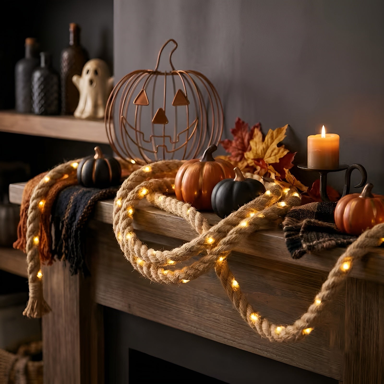 DIY Led-lyslenke I Jutetau – Rustikk Dekorasjonsbelysning