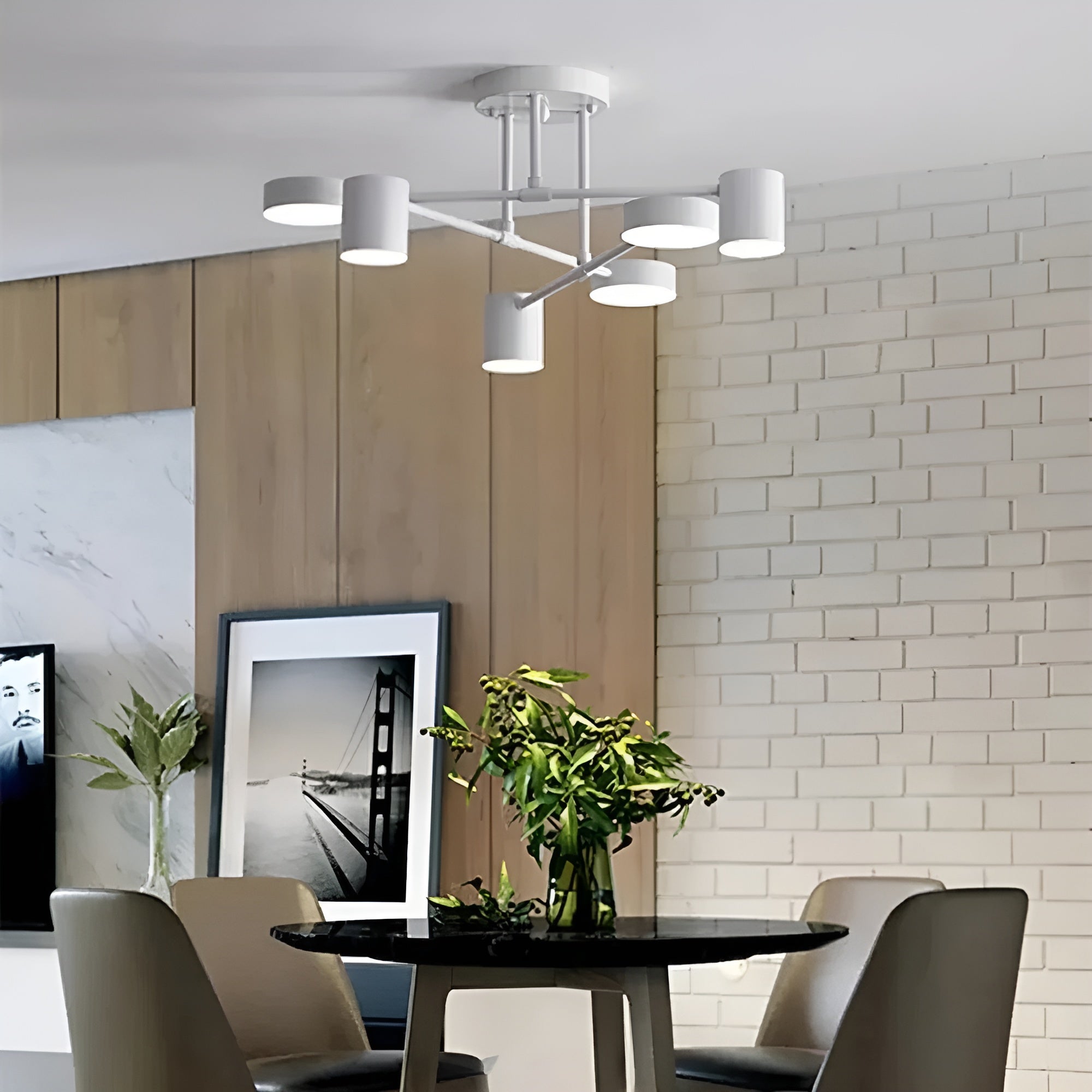 Led-taklampe Med 6 Armer – Moderne Design Og Sterkt Lys | Perfekt For Oppholdsrom