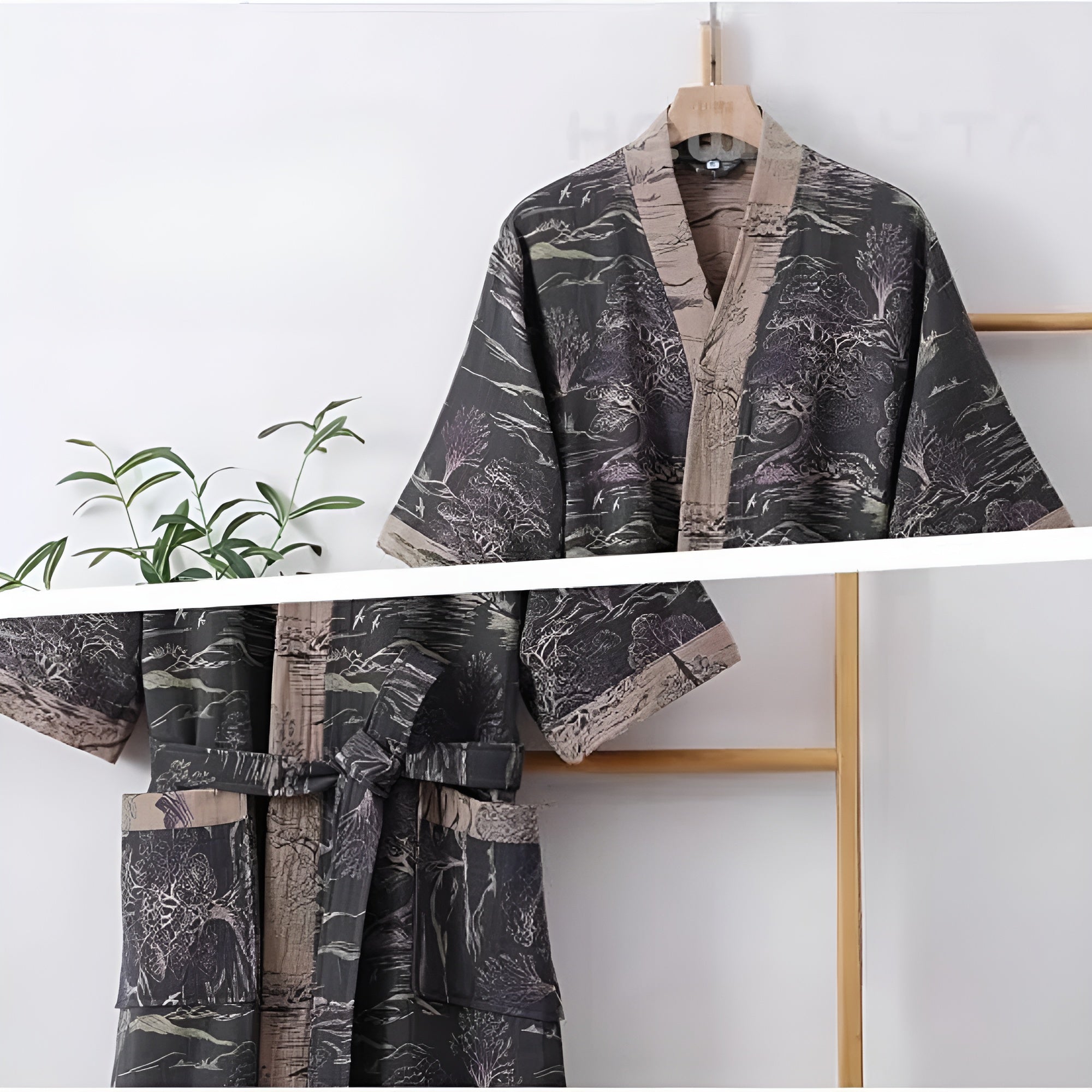 Luksuriøs Kimono badekåpe – Myk, Pustende Bomull For Stilfull Avslapning Hjemme