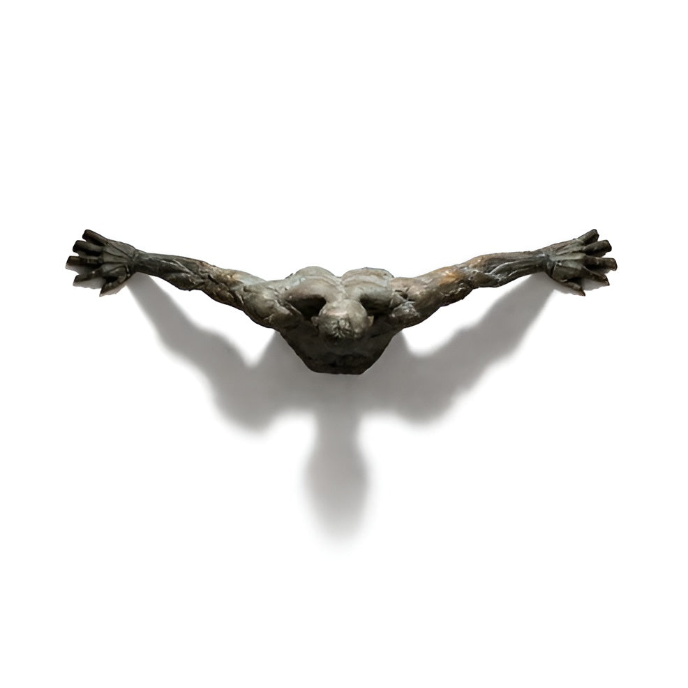 3d-Veggskulptur I Metall Med Kobberlook – Abstrakt Veggdekorasjon Til Stue Og Kontor
