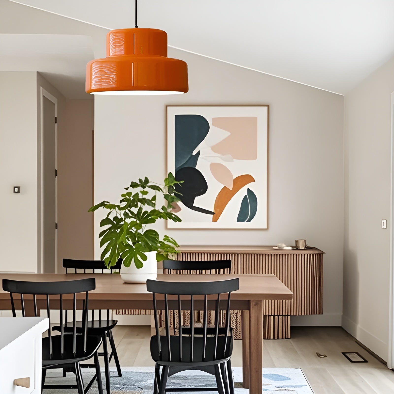 Bauhaus Hengende Lampe – Vintage-look I Oransje | Stilig Pendellampe Til Hjemmet Ditt