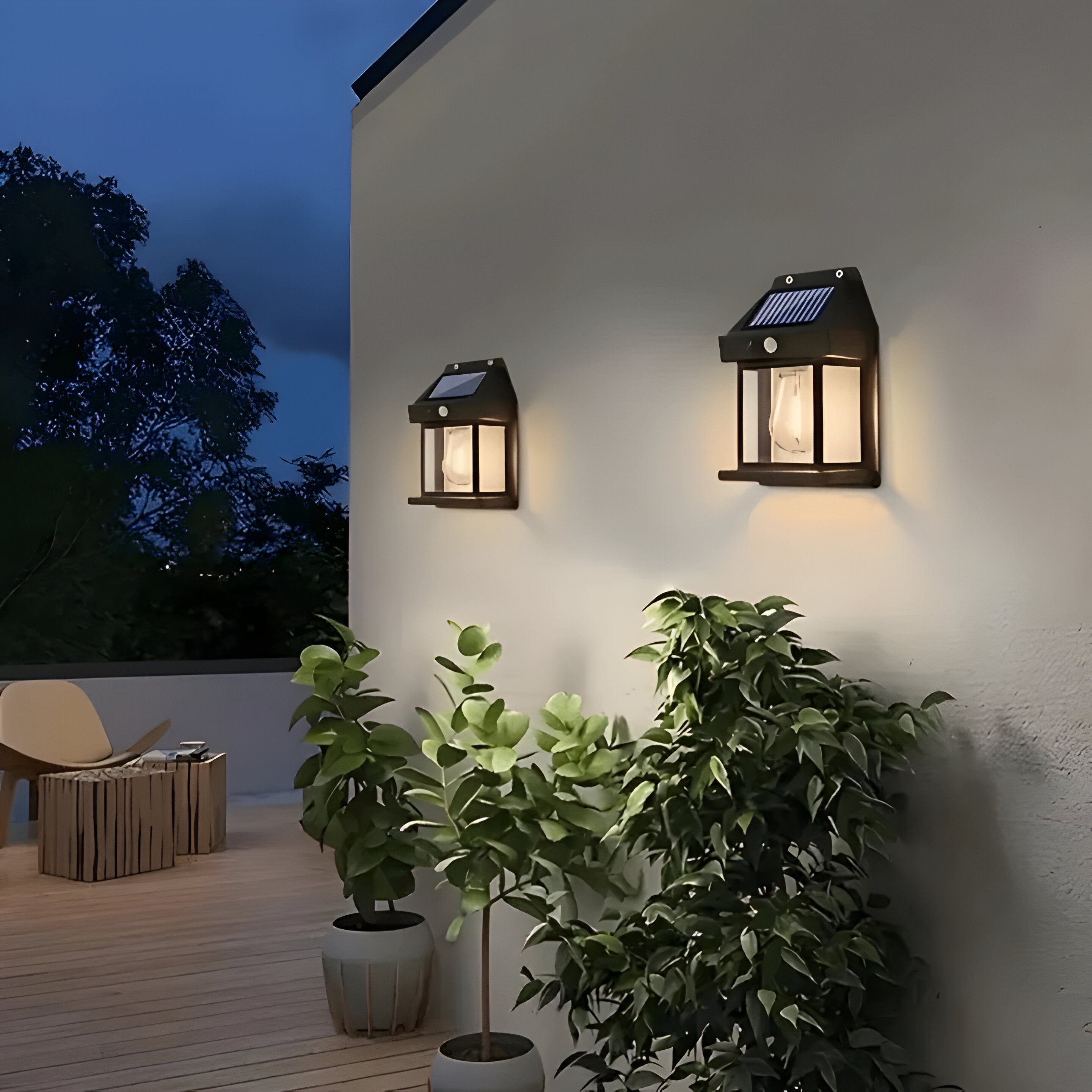 Solgard – Utendørs Vegglampe med Bevegelsessensor (Solcelle, Vanntett)