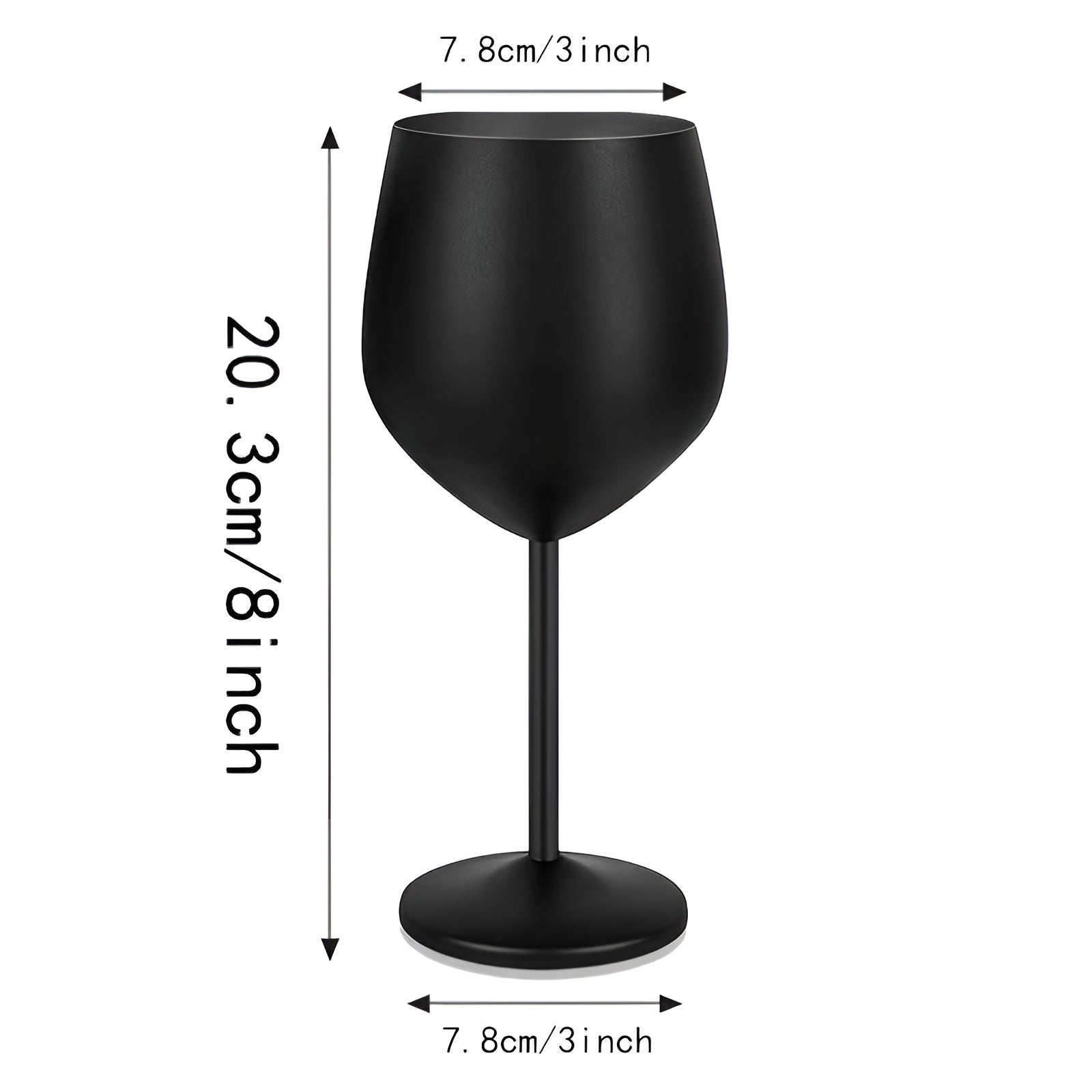 Vinglass i Rustfritt Stål – Bruddsikkert og Stilrent | Perfekt for Utendørsbruk, Reiser og Hjemmet