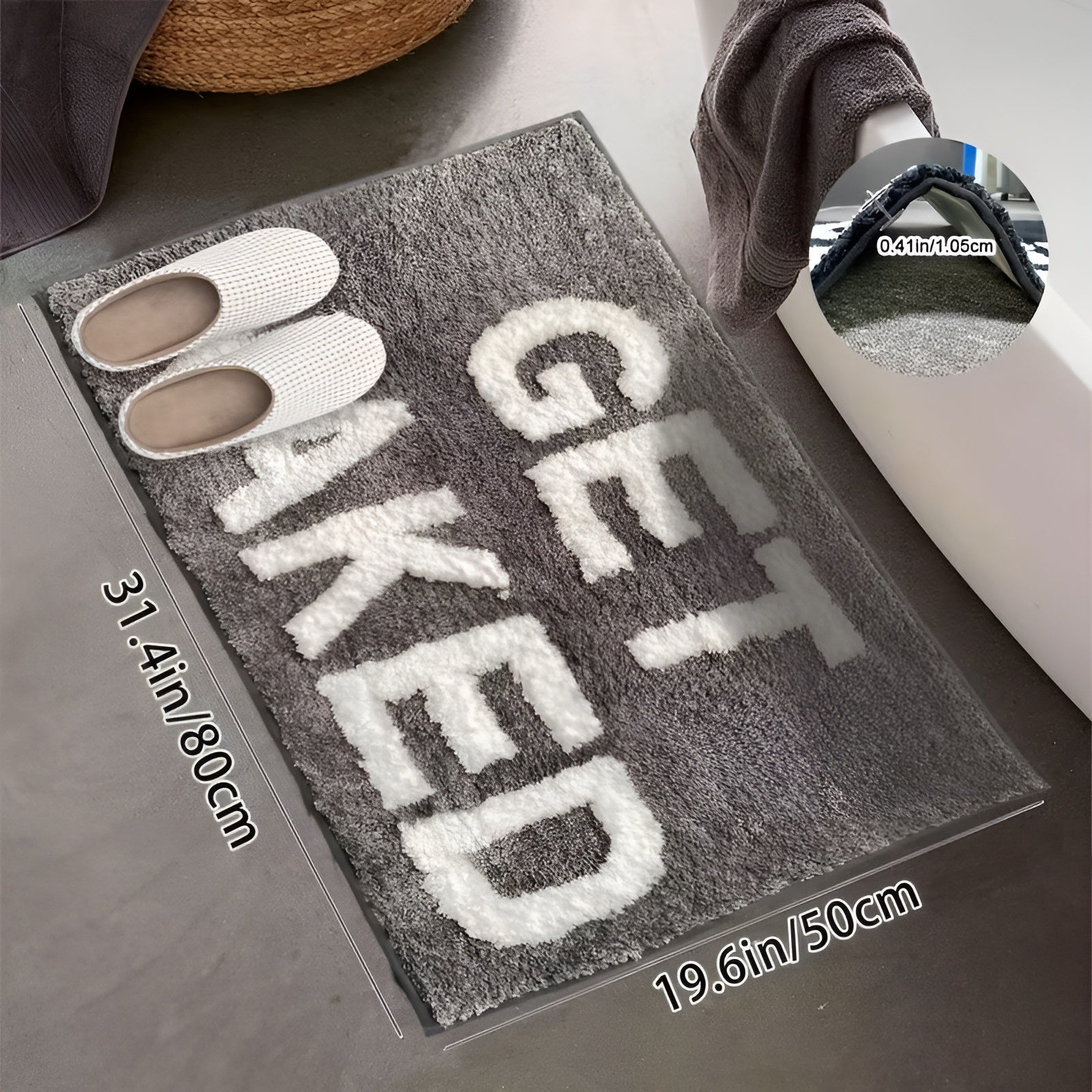 Myk og Fluffy Badematte – Ekstra Sklisikker og Absorberende | Perfekt for Bad og Dusj - Badematter og -tepper