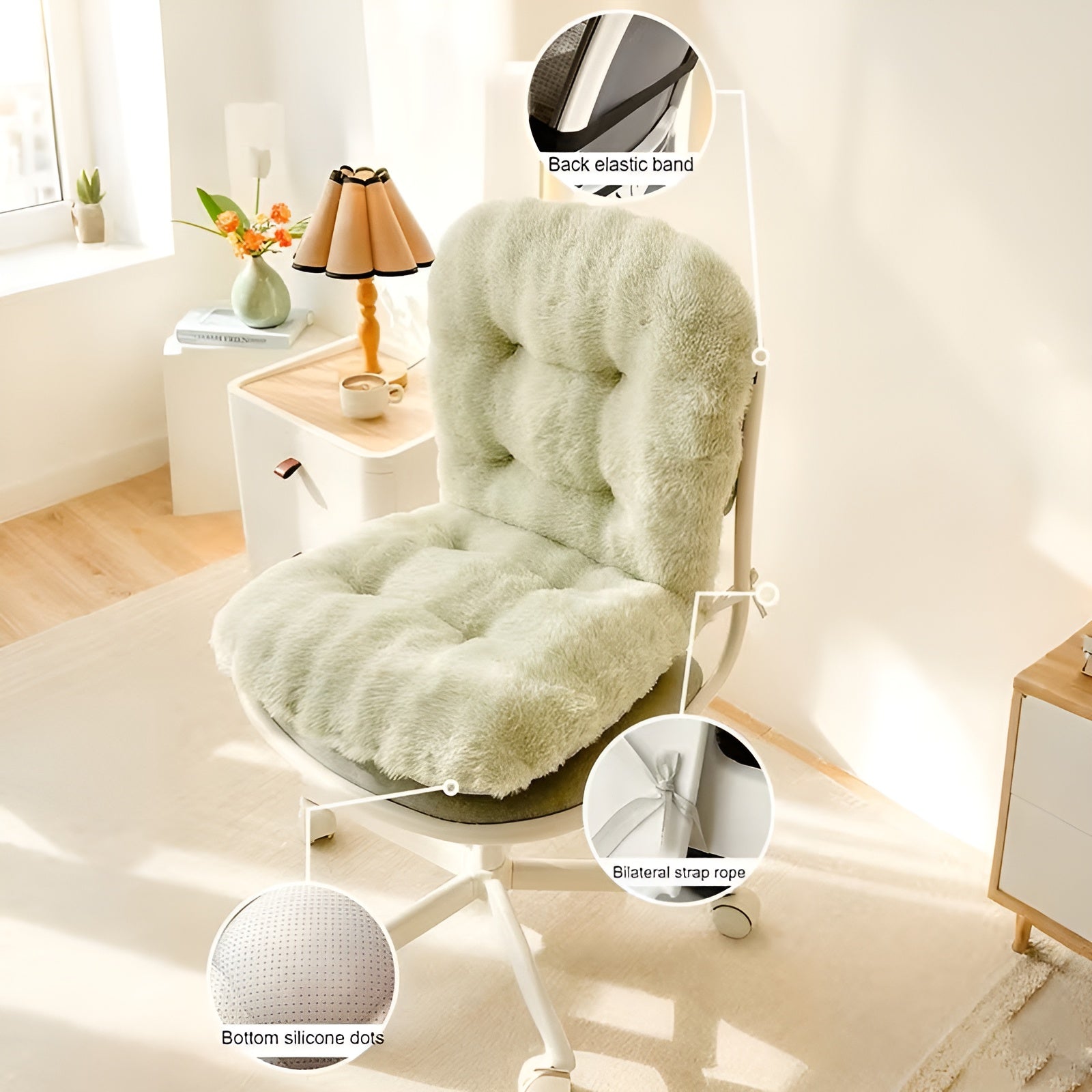 Mykt Setepute Av Kunstpels – Ekstra Tykt Og Koselig | Perfekt For Stol Og Sofa - Stol- og sofaputer