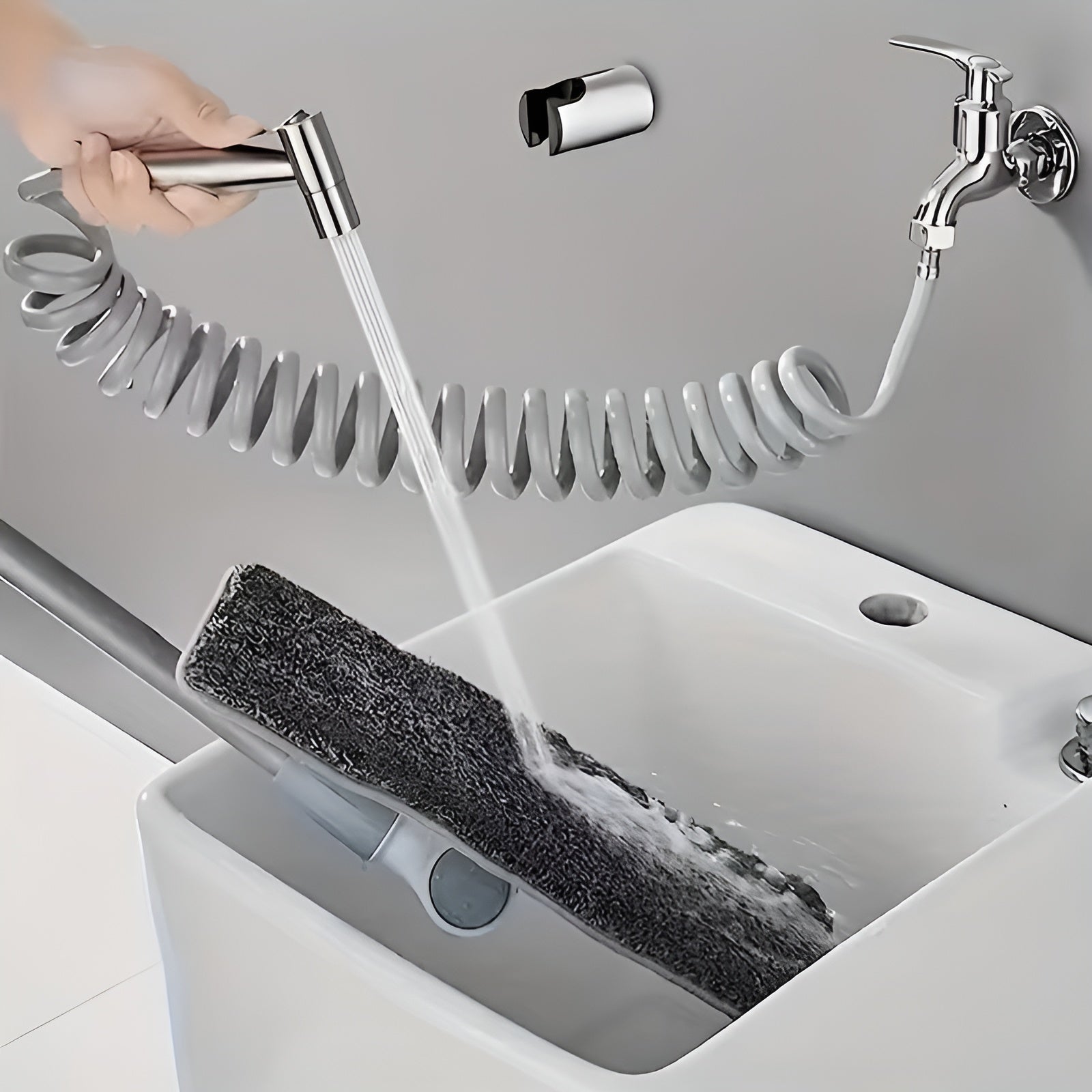 Dusjhode-sett i Rustfritt Stål – Høyt Trykk og Bidet Hånddusj | Moderne Baderomstilbehør med Omstiller