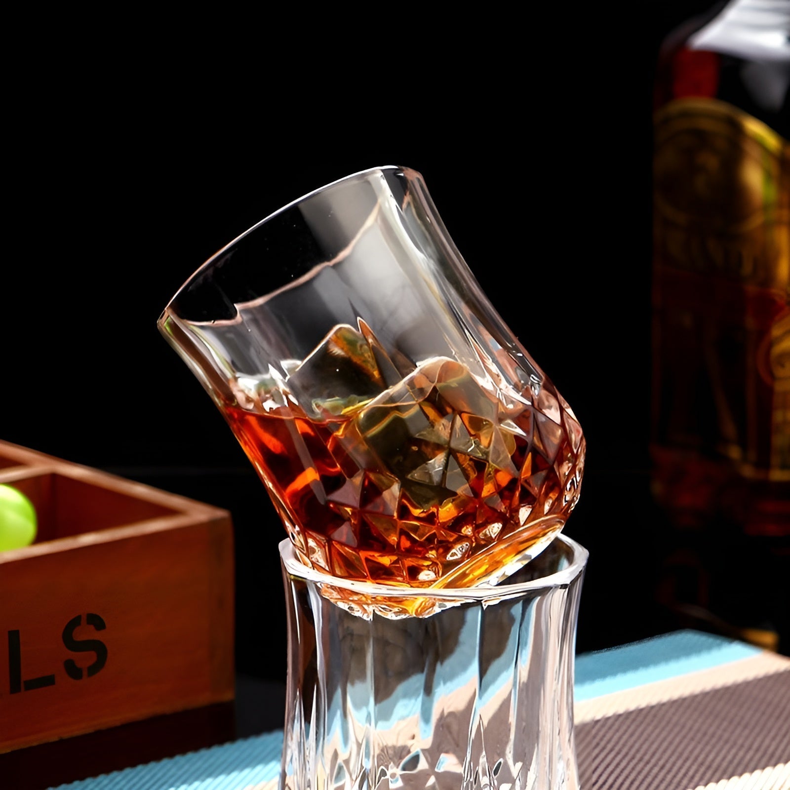 Whiskeygläser im 6er-Set – Vintage Mini-Gläser im Diamantschliff | Perfekt für Bar & Party
