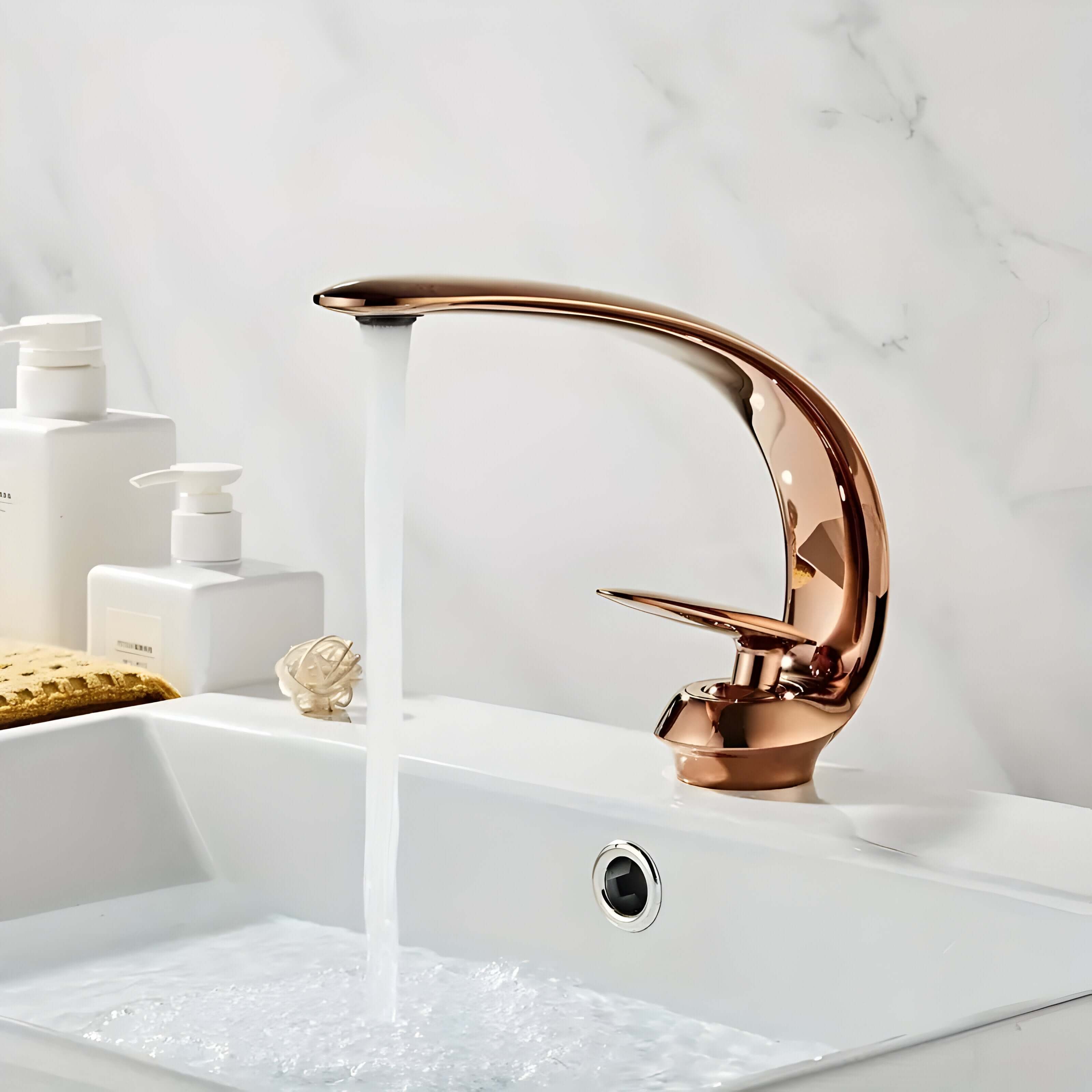 Modo – Kjøkken- og Baderomskran med Dobbel Kontroll (Minimalistisk Design) - Rose Golden