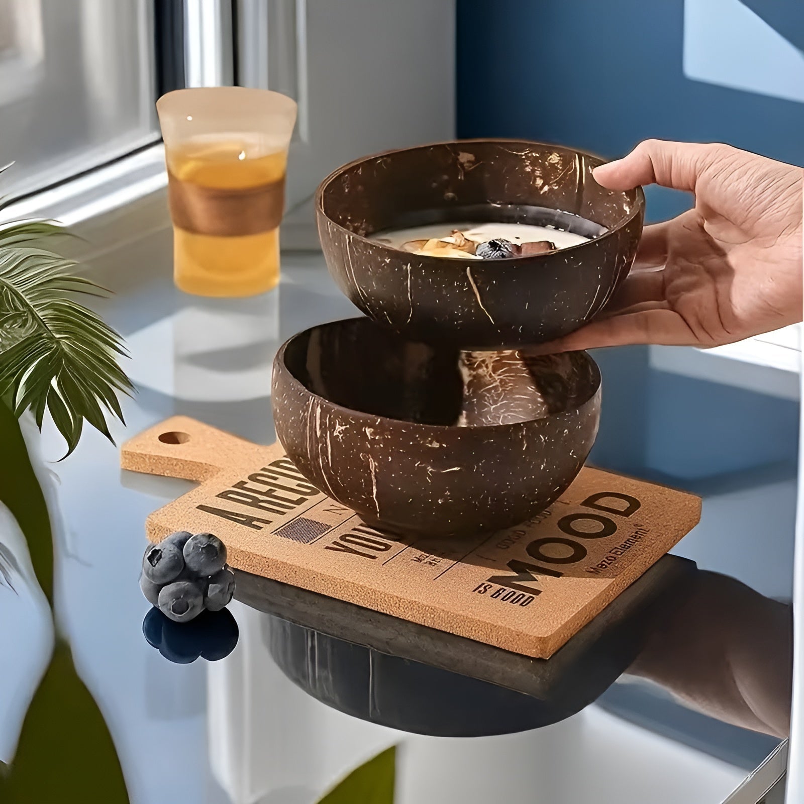 Håndlaget Kokosnøttskål – Naturlig Og Bærekraftig | Perfekt Til Smoothie-boller Salater Og Frokost - Skåler