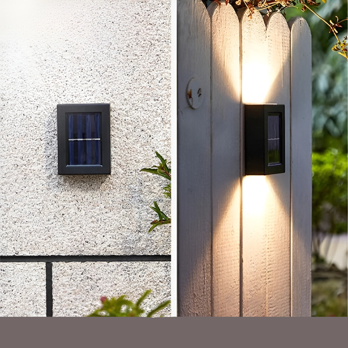 Solcelle LED Vegglamper – Trådløs Utendørsbelysning | Perfekt for Hage og Terrasse