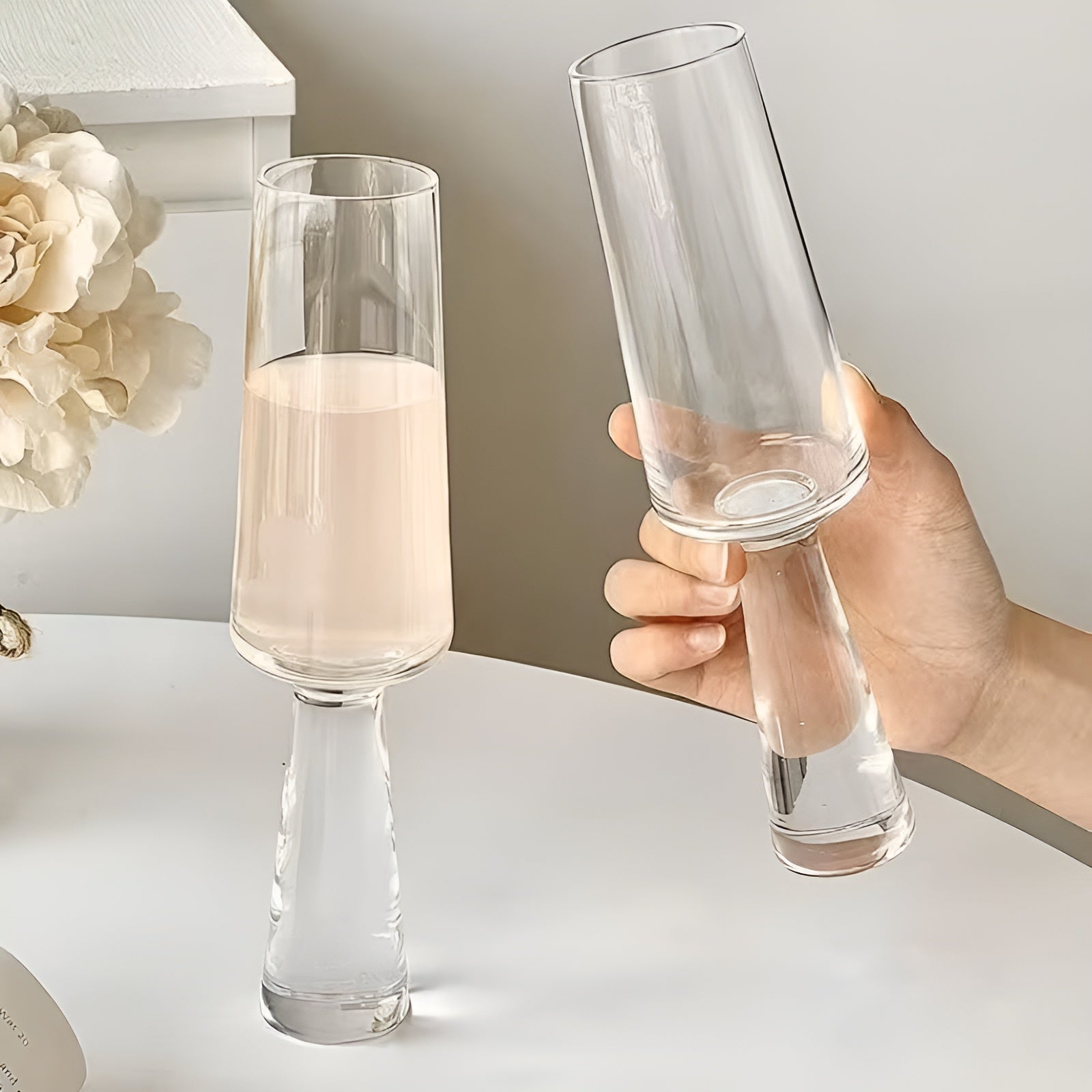 Rødvinsglass i Krystall (2-pakning) – Elegant og Luksuriøst | Perfekt til Gave og Middagsselskaper