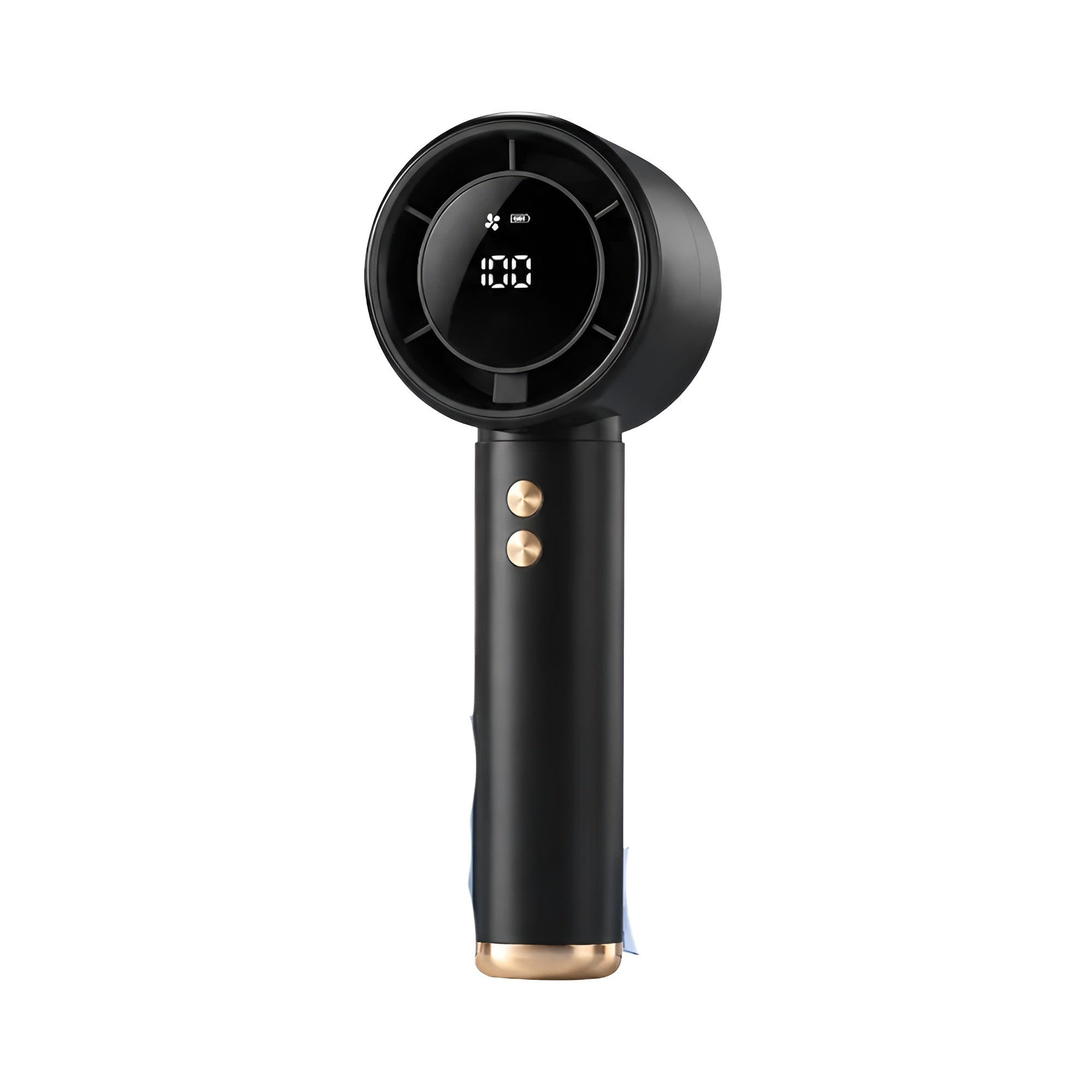 Bærbar Mini-turbo-håndvifte – Digitalt Display, Usb-c-lading Og 100 Hastighetsnivåer