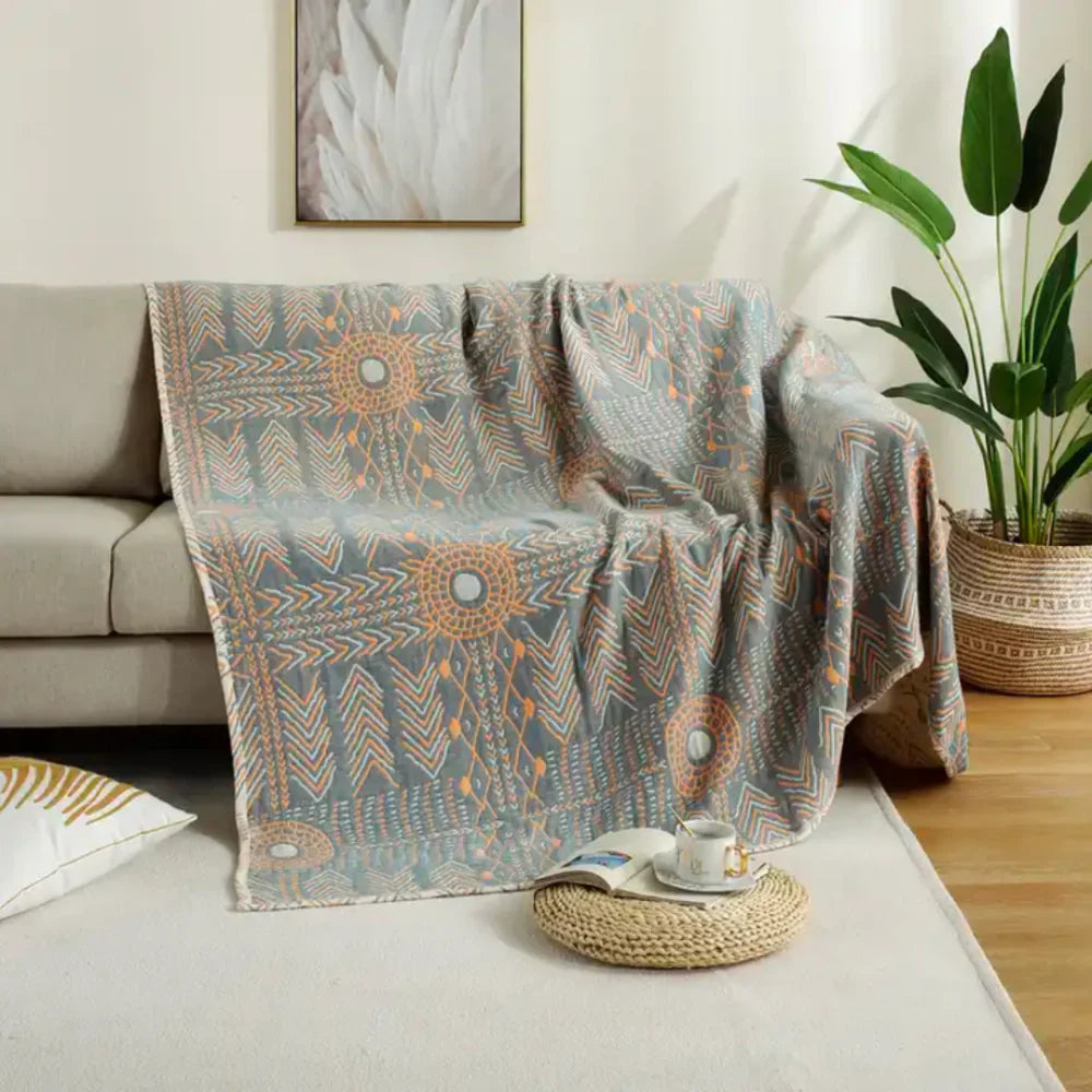 Wendedecke mit Boho-Mandala – Weich und Dekorativ | Perfekt für Sofa und Schlafzimmer