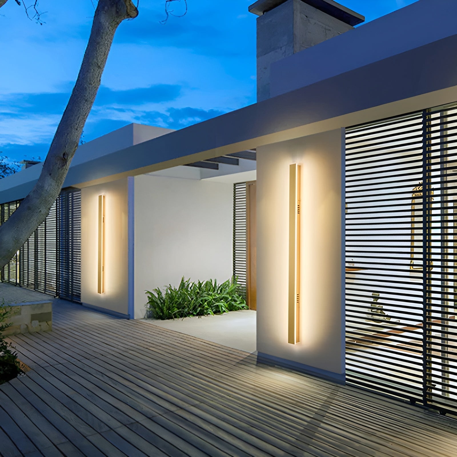 LED utendørslampe i aluminium – Stilren og Vanntett | Perfekt for Terrasse Inngang og Stue - Lysarmaturer for vegg