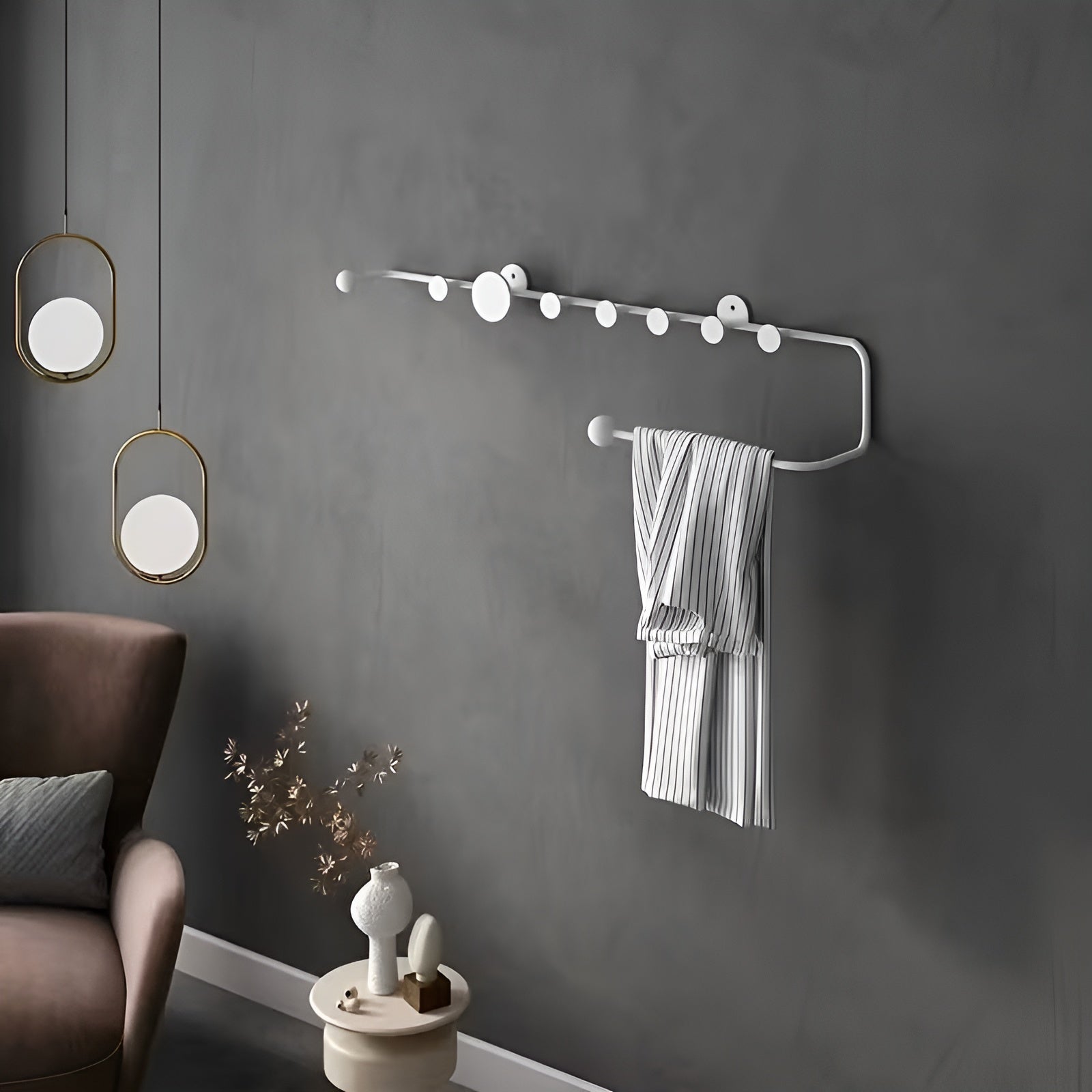 Veggkrok Med Kroker – Moderne Og Plassbesparende | Ideell For Ganger, Soverom Og Inngangsparti