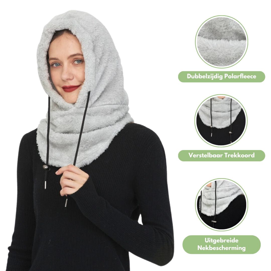 Balaclava for friluftsliv – vist i beige og grå fargevariant