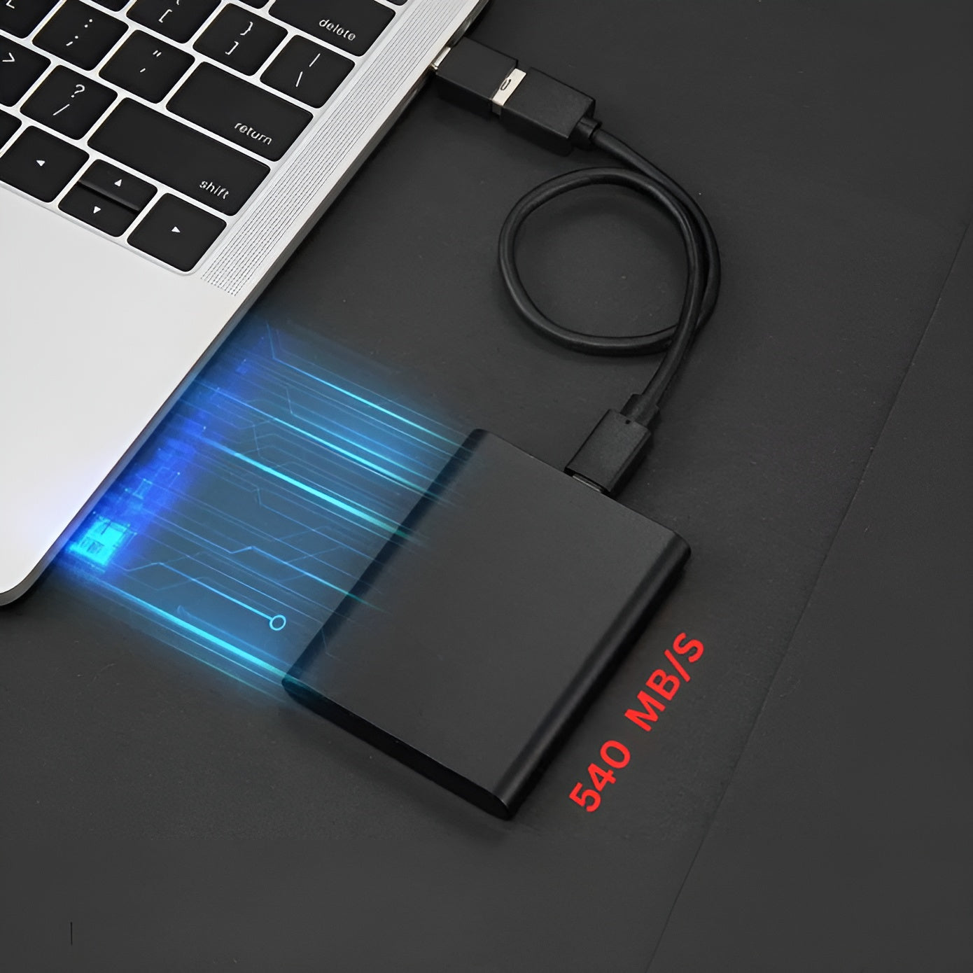 Ekstern SSD 2TB – Lynrask og Kraftig | Kompakt Lagring for PC og Laptop