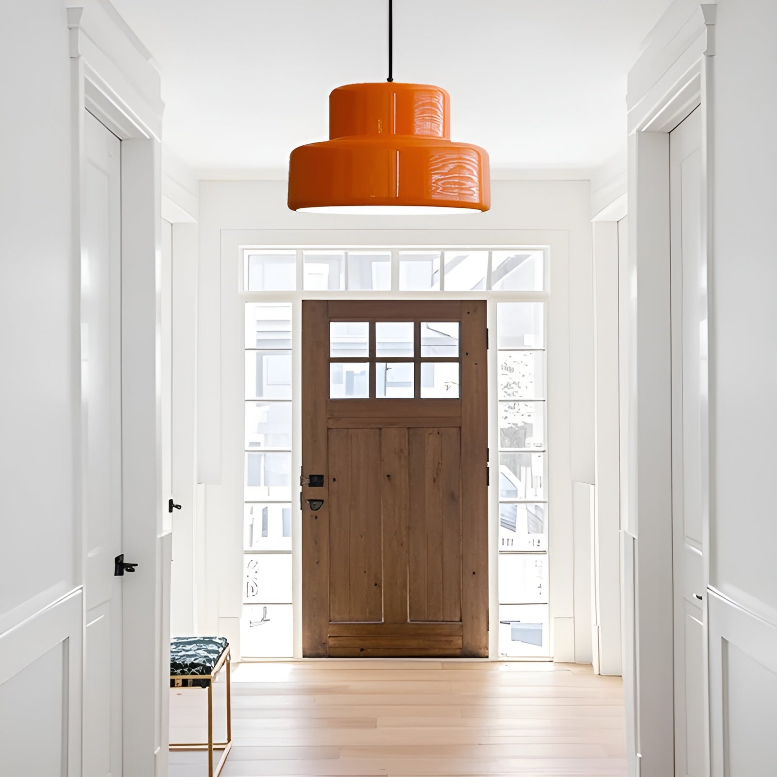 Bauhaus Hengende Lampe – Vintage-look I Oransje | Stilig Pendellampe Til Hjemmet Ditt