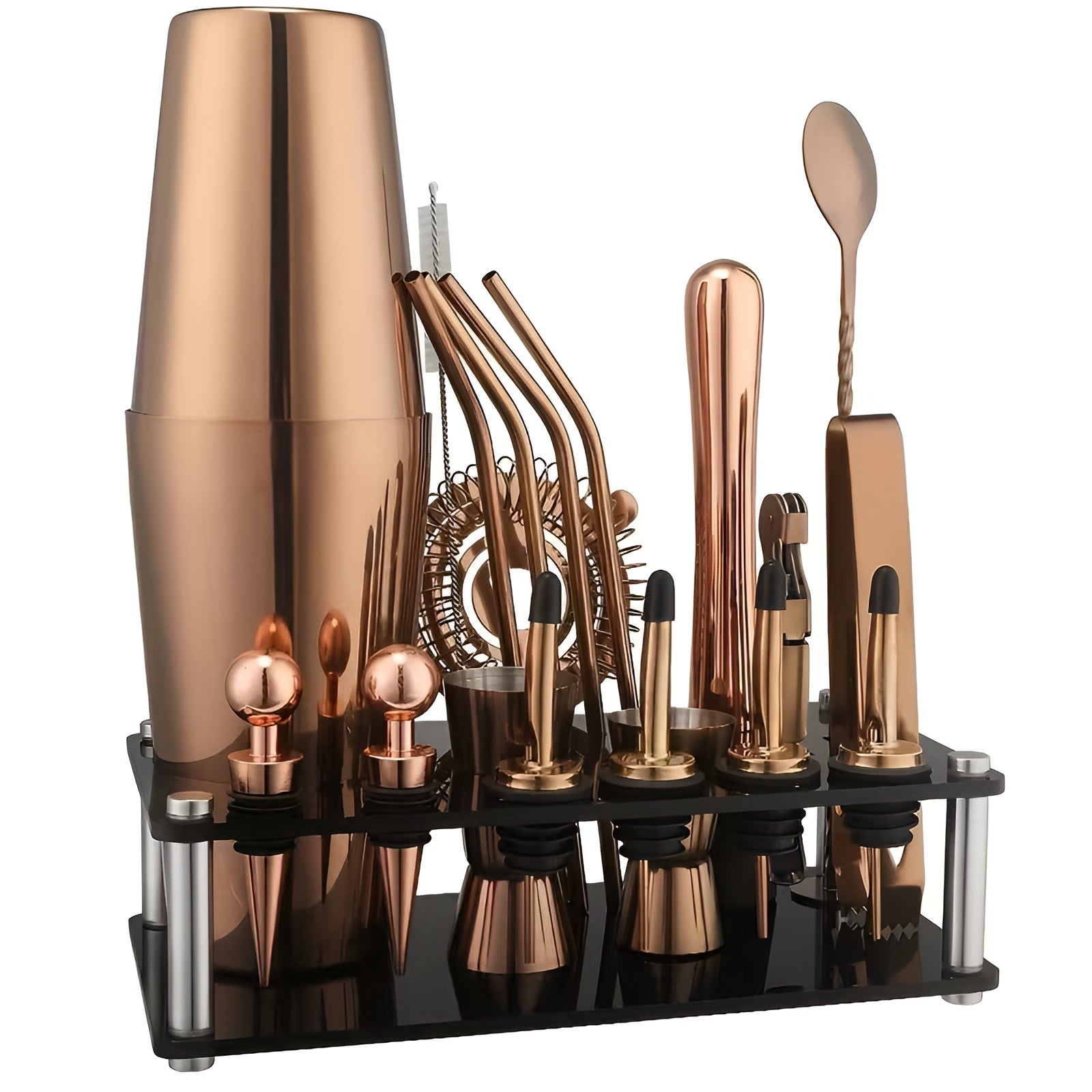 Cocktailshakersett i Rustfritt Stål – Premium og Slitesterkt | Perfekt for Hjemmebar og Kjøkken