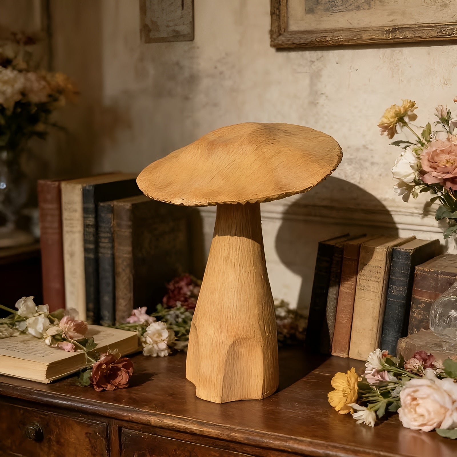 Vintage Pilz Dekofigur – Rustikale Tischdeko im Landhausstil | Perfekt für Café und Geschenkideen - Figurer