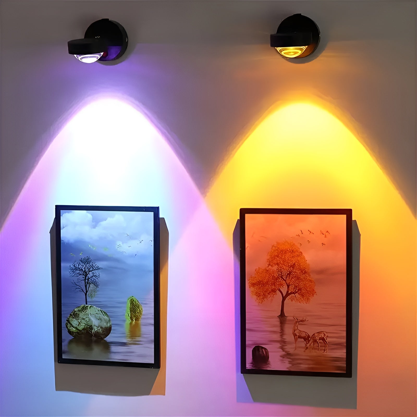 Led-vegglampe 360° Dreiebar – Stemningsfullt Lys, Dimbar | Usb-oppladbar For Hjemmebruk