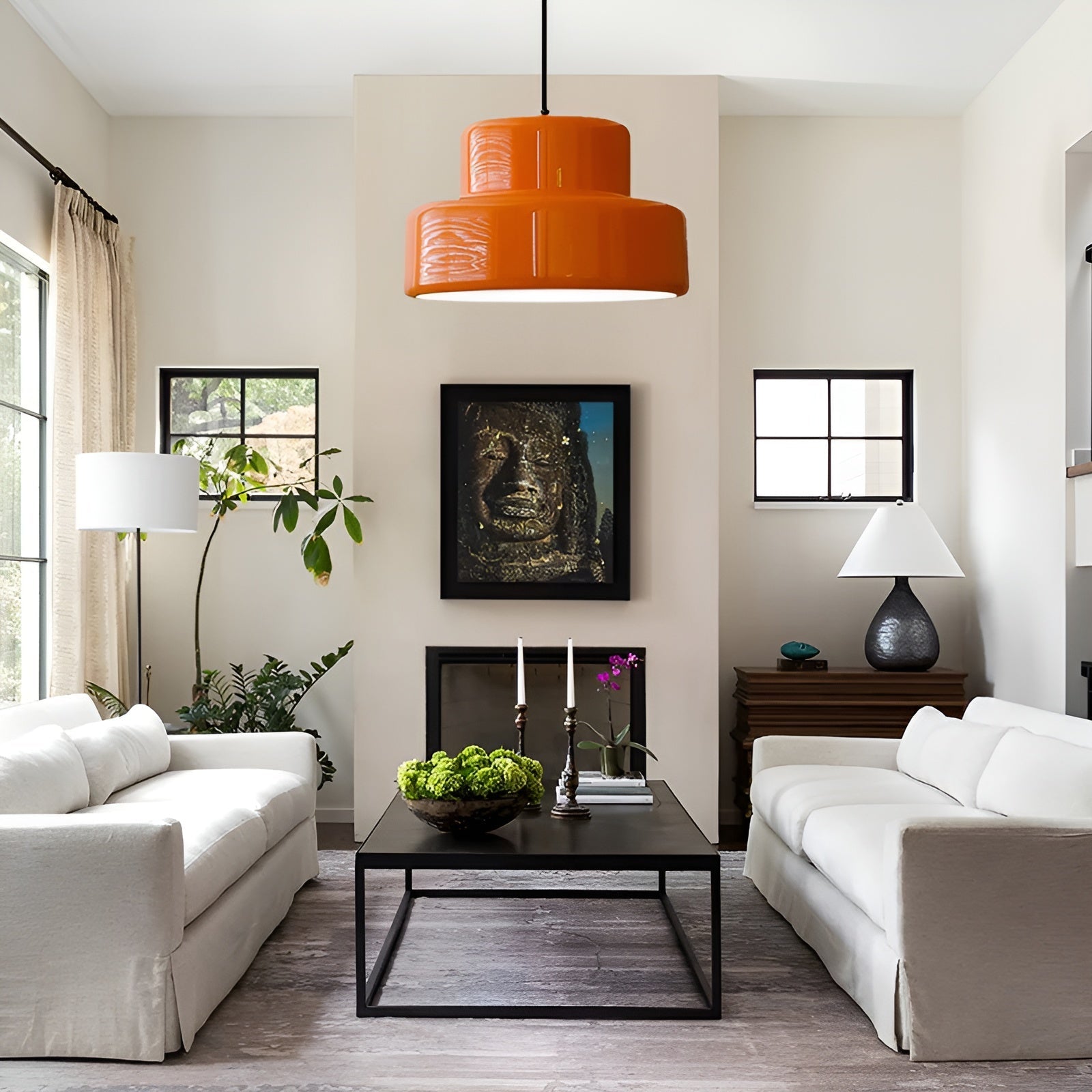 Bauhaus Hengende Lampe – Vintage-look I Oransje | Stilig Pendellampe Til Hjemmet Ditt