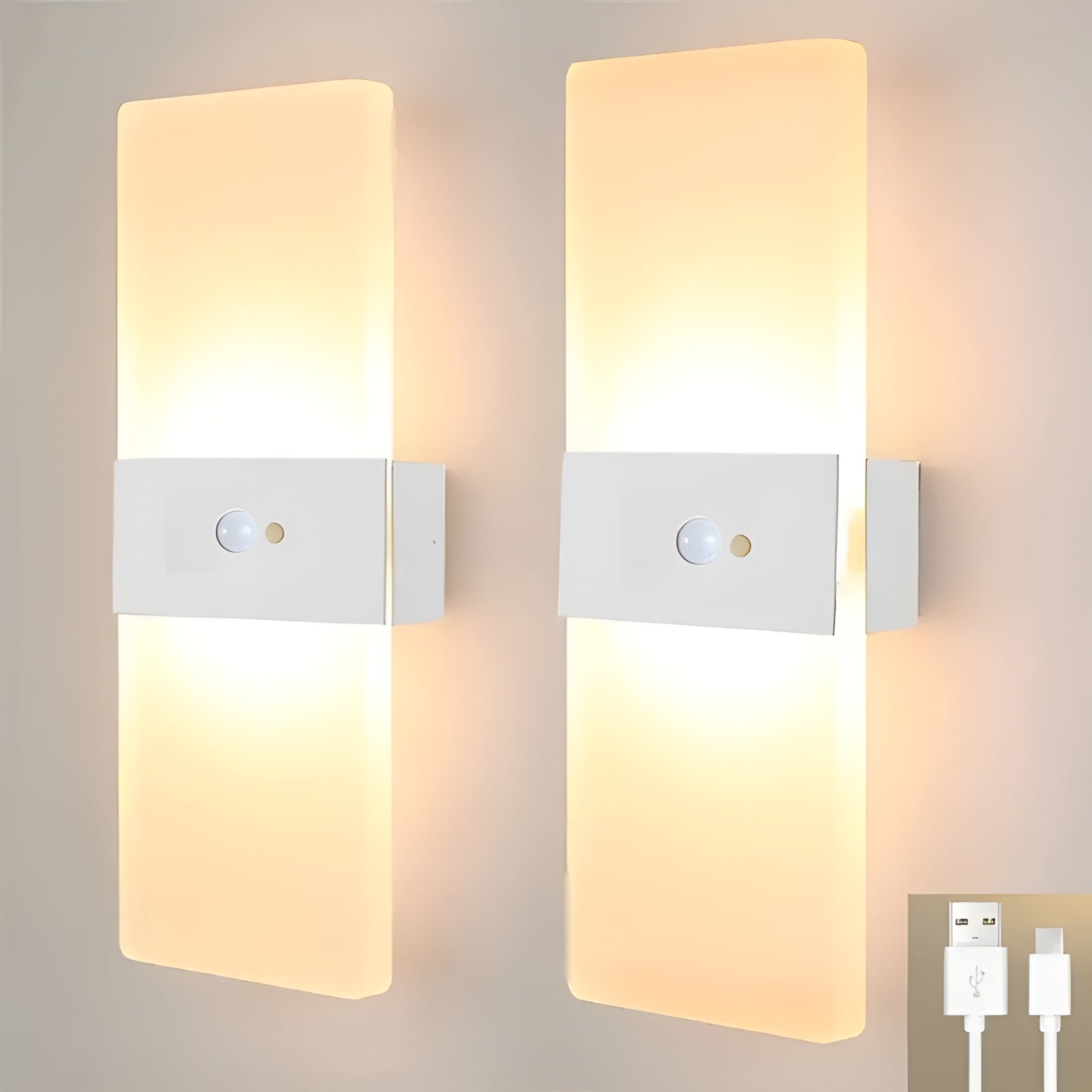 Led-nattlamper Med Bevegelsessensor – Oppladbar Via Usb | Magnetisk Feste For Soverom, Gang Og Trapp