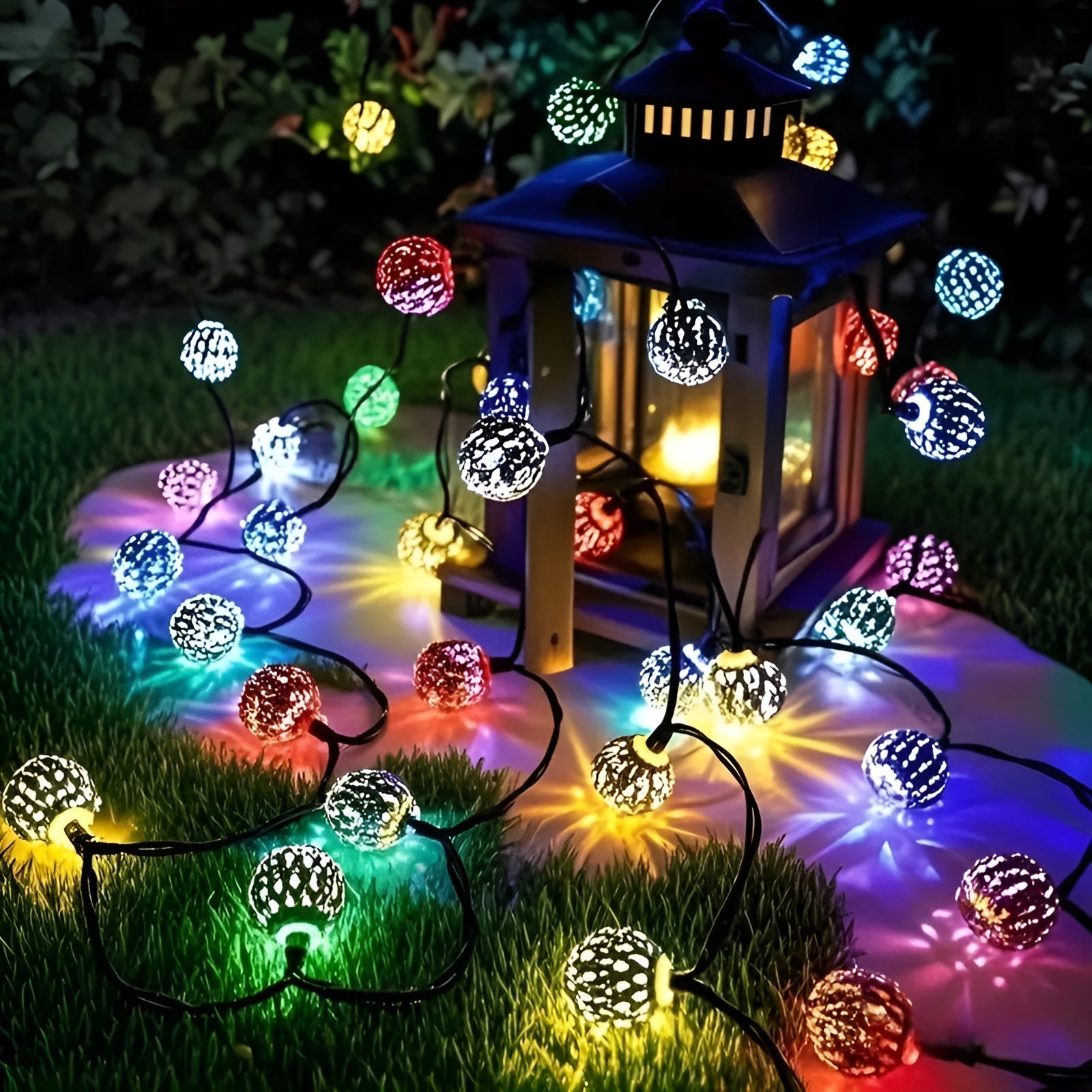 Solcellelamper i Marokkansk stil – Fargerike LED-Lyskjeder for Hagen og Balkongen