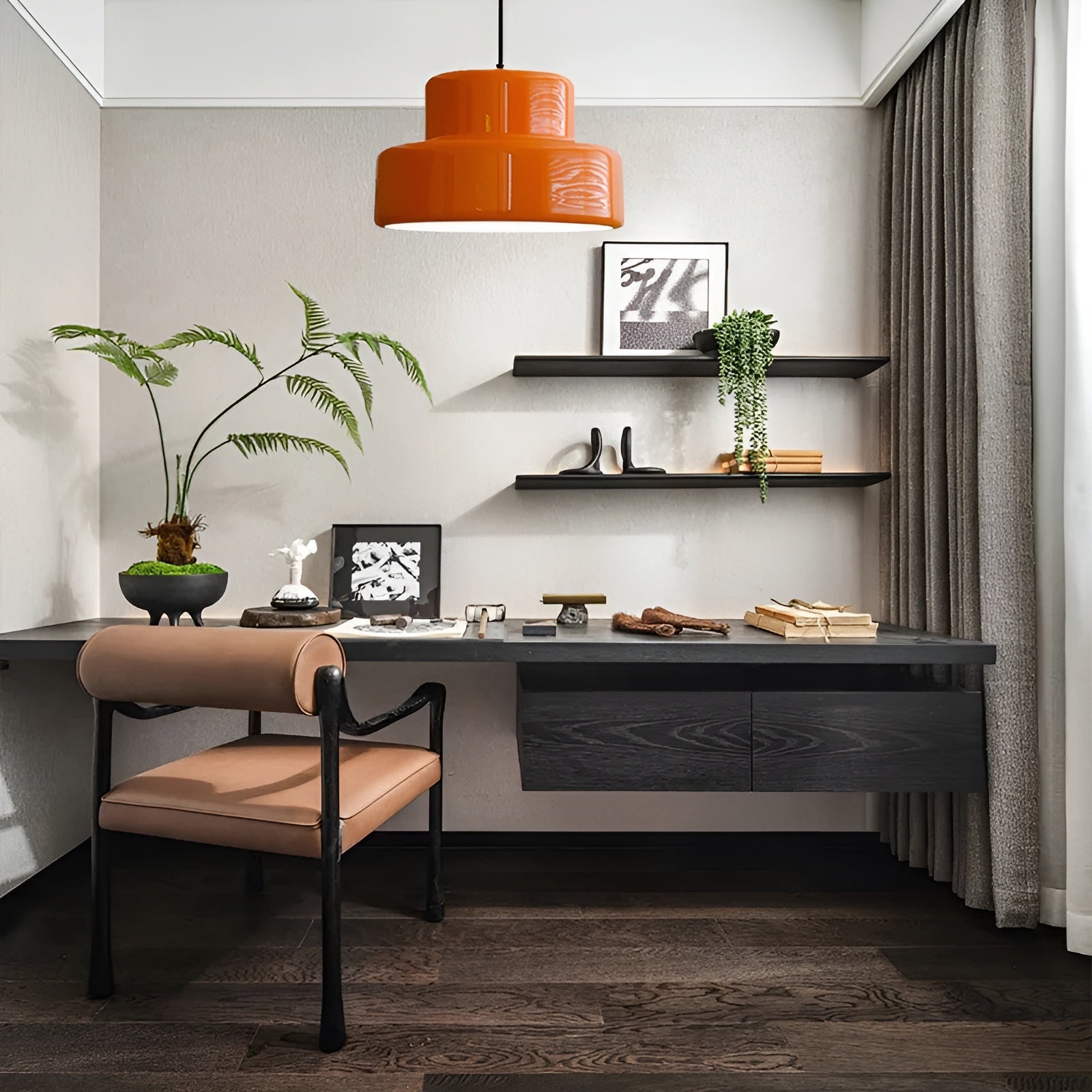 Bauhaus Hengende Lampe – Vintage-look I Oransje | Stilig Pendellampe Til Hjemmet Ditt