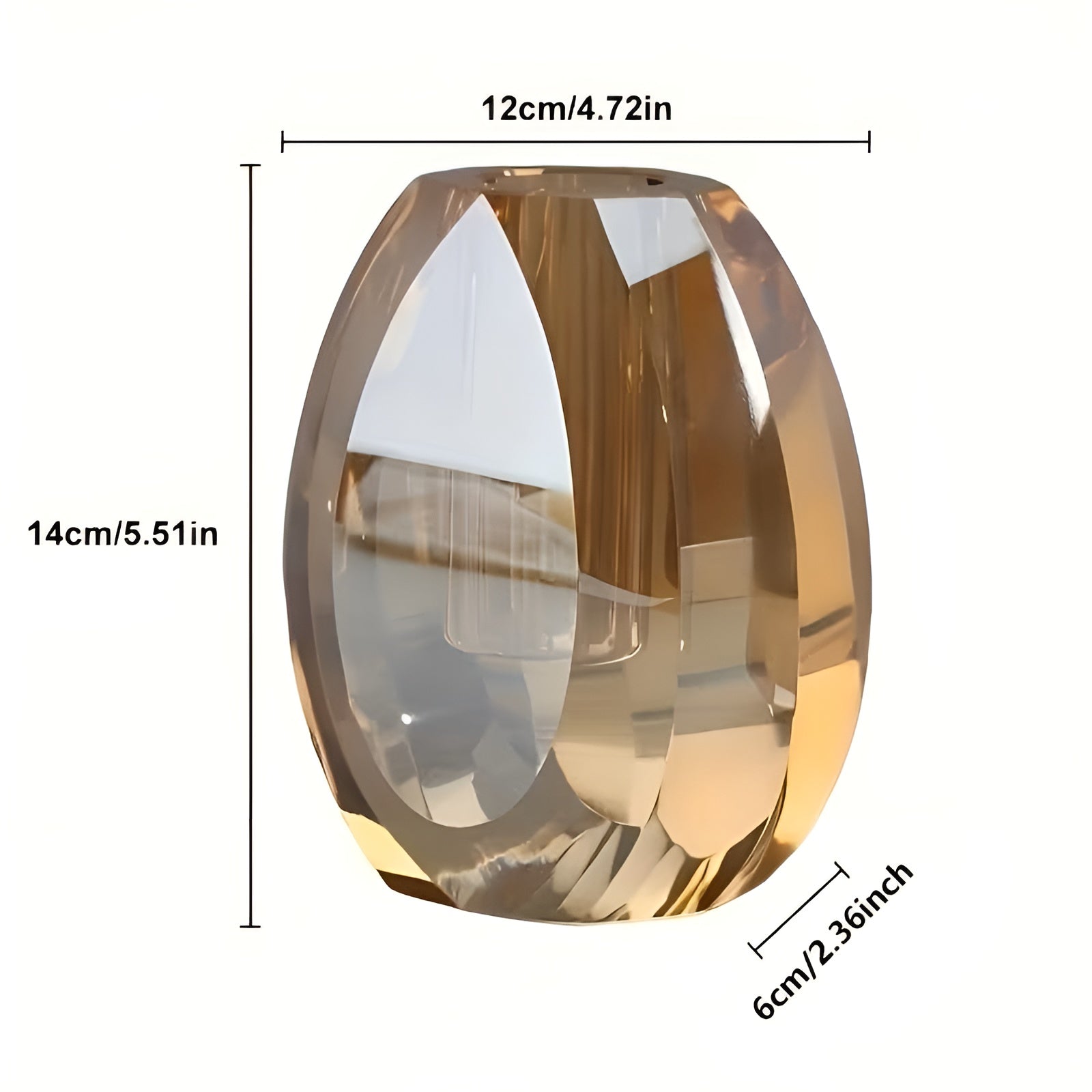 Krystallvase i Dråpeform – Elegant og Tidløs | Dekorativ for Bord og Stue