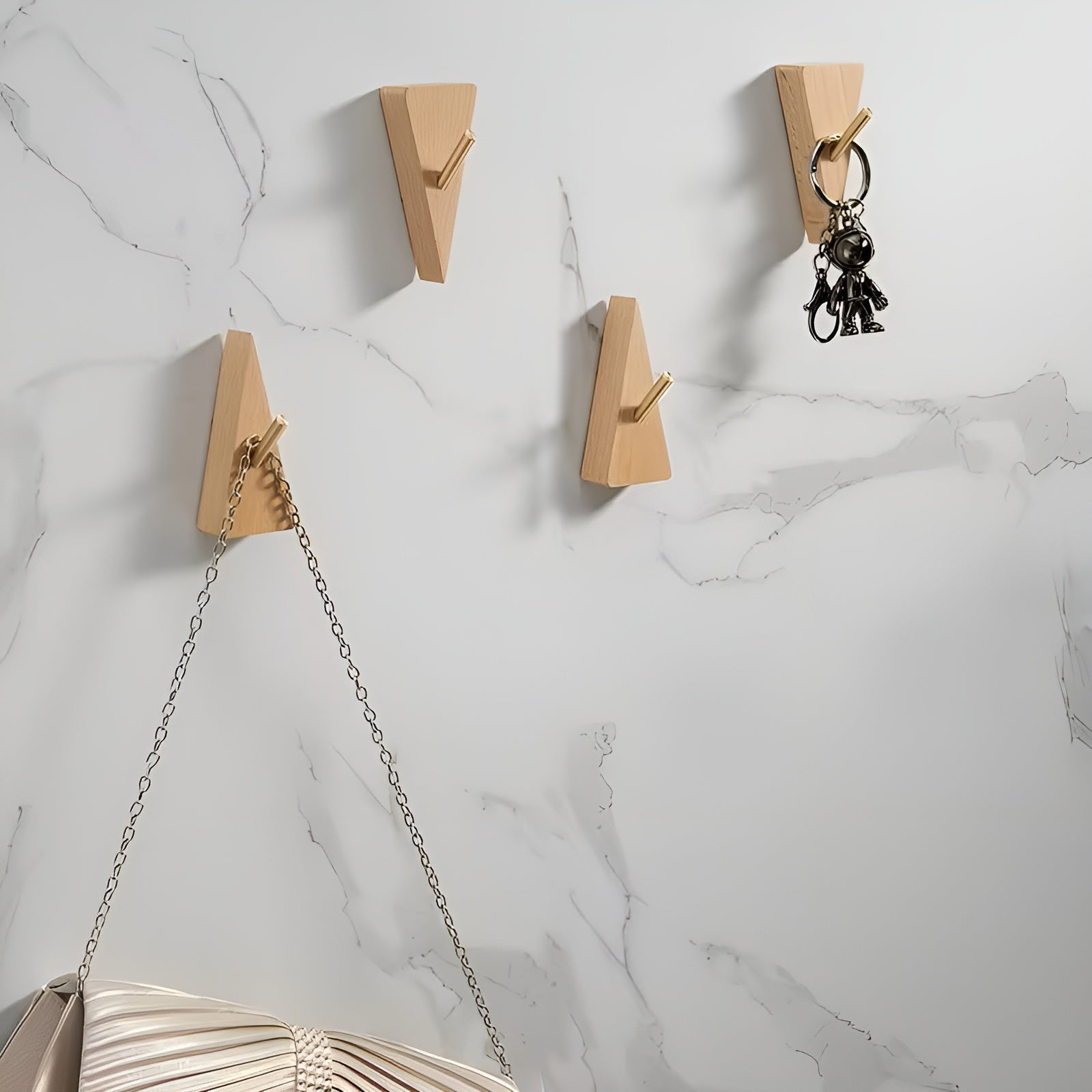 Vegghenger-sett (4 stk) – Moderne og Dekorativt | Perfekt for Gang, Bad og Soverom