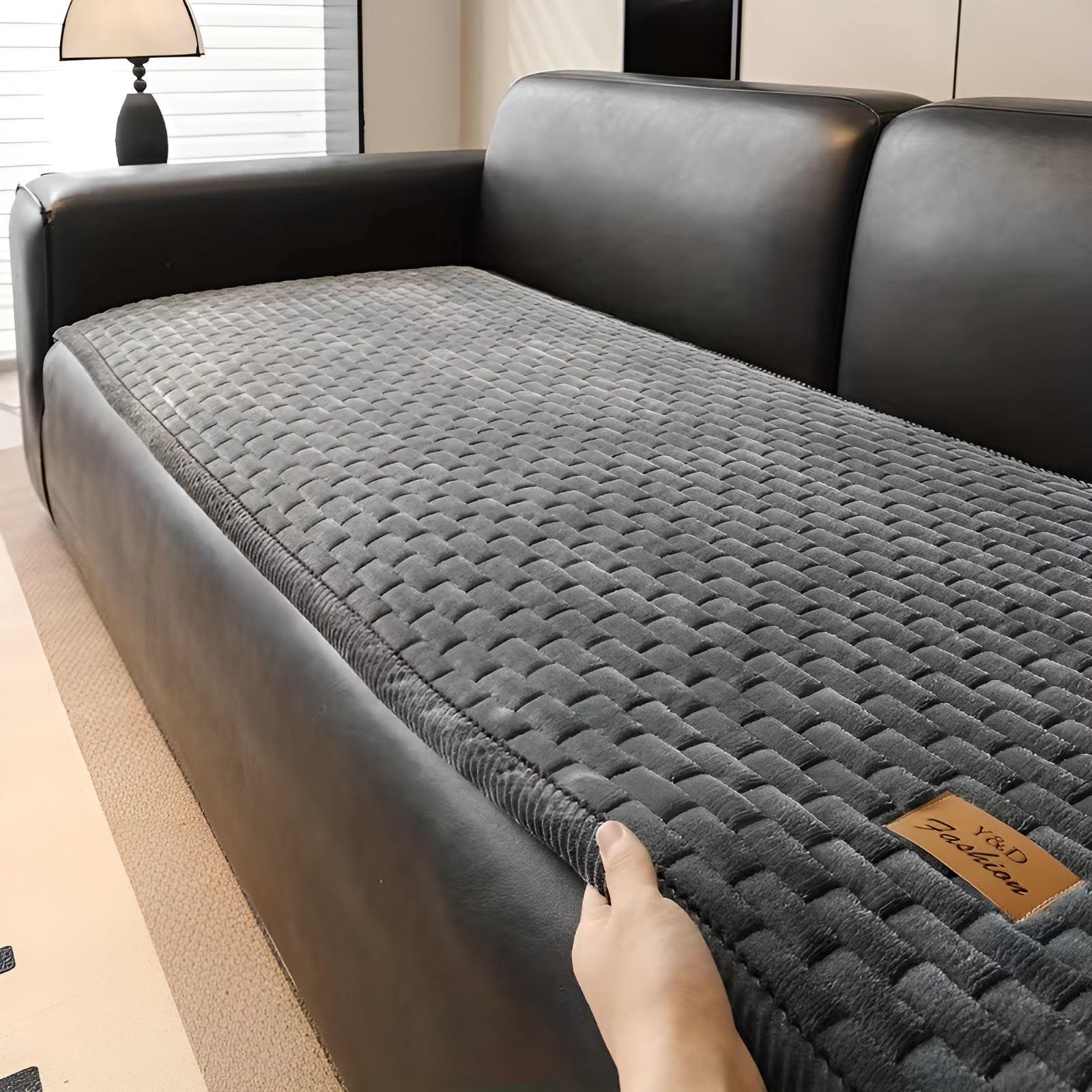 Vattert Sofatrekk i Plysj – Ekstra Tykt og Mykt | Varmt, Sklisikkert og Beskyttende