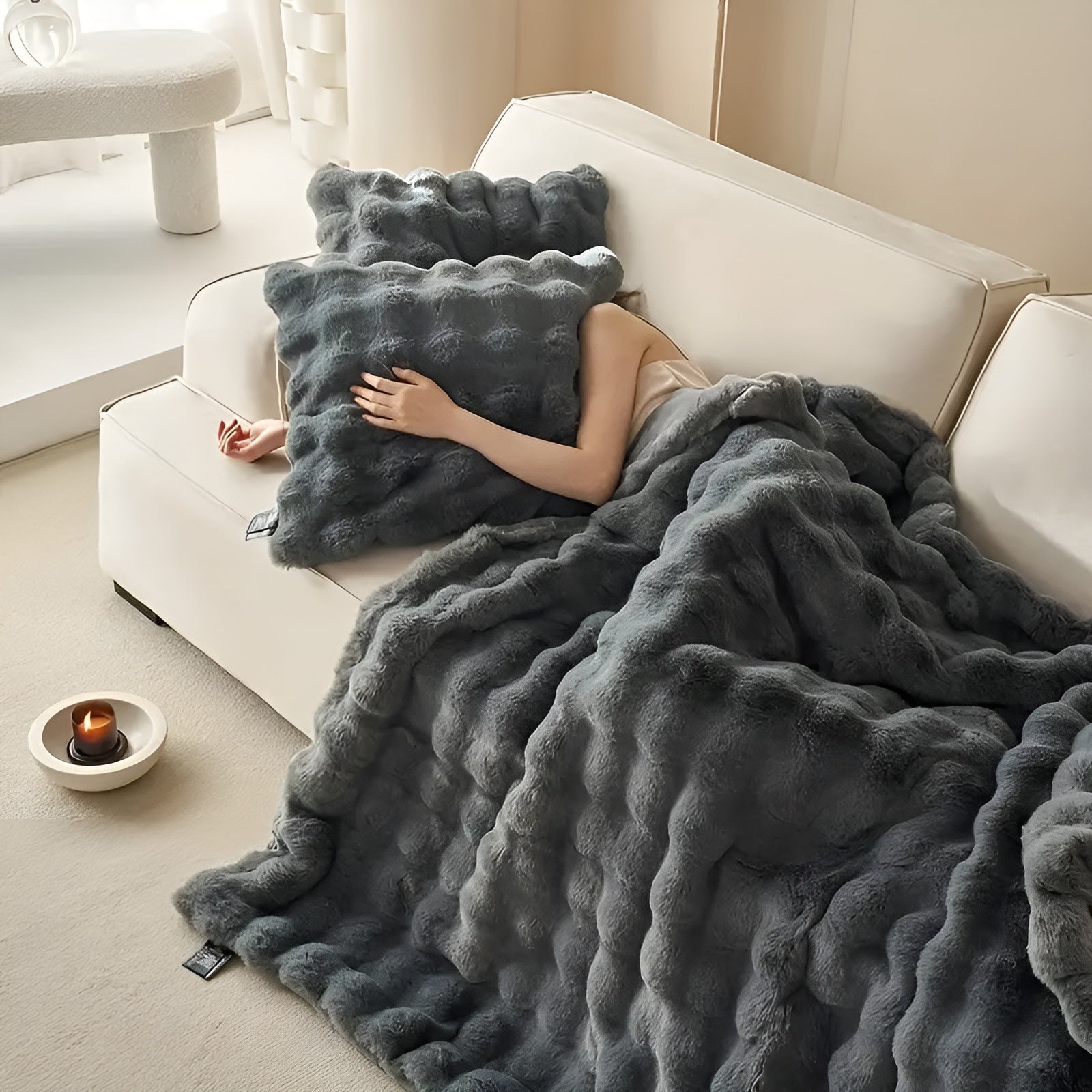 Fløyels- og Fleecepledd – Ekstra Mykt og Varmt | Perfekt for Sofa og Soverom