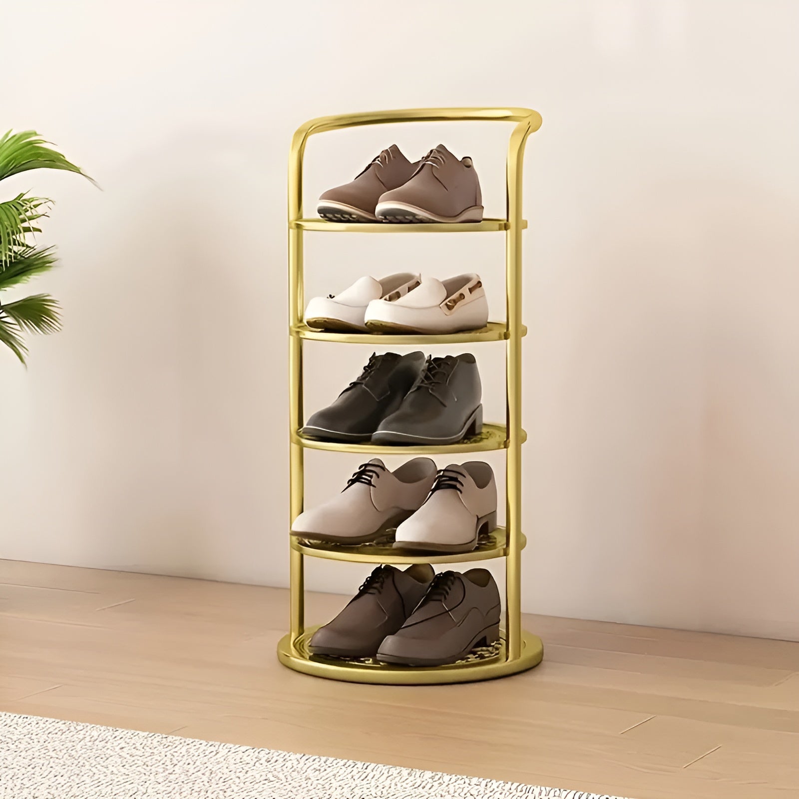 Skohylle med 4 Nivåer – Plassbesparende og Stabil | Moderne Design for Gang og Hjem